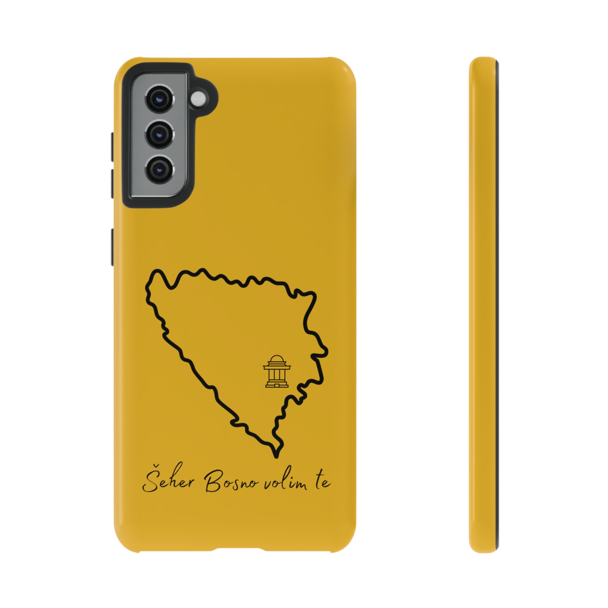 Šeher Bosno Volim Te Phone Case - Yellow