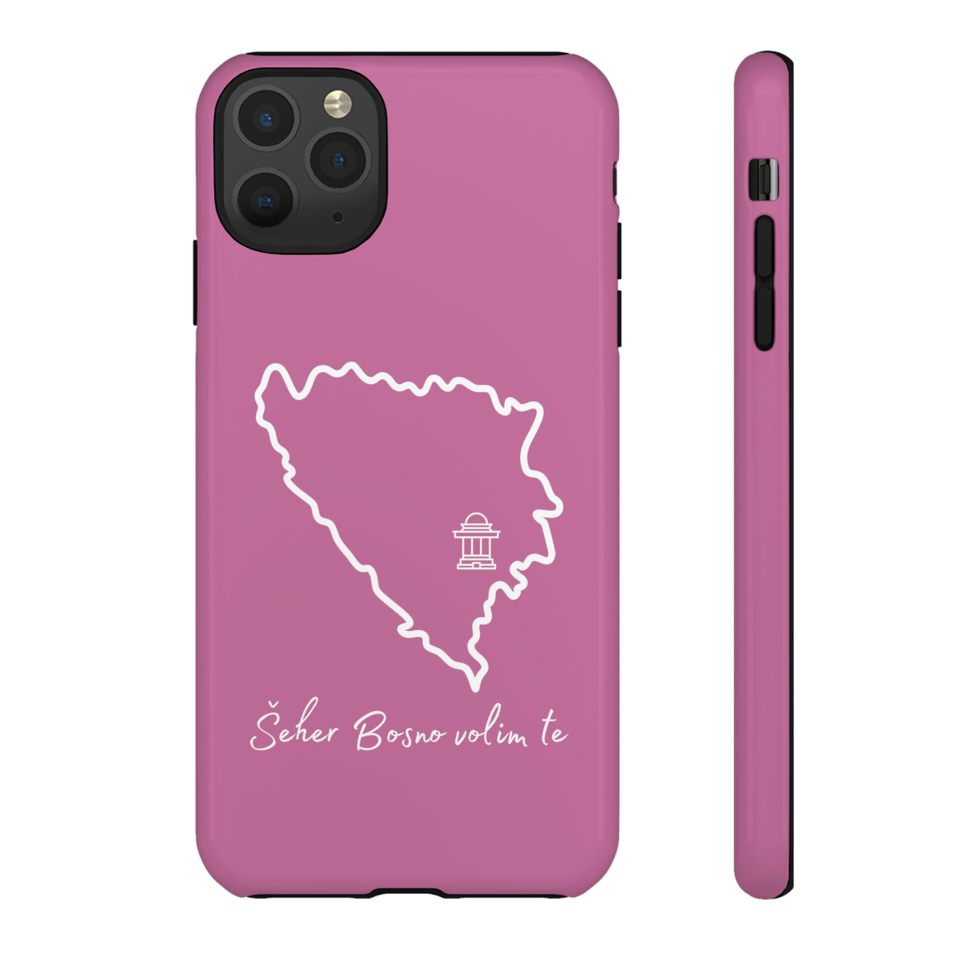 Šeher Bosno Volim Te Phone Case - Light Pink