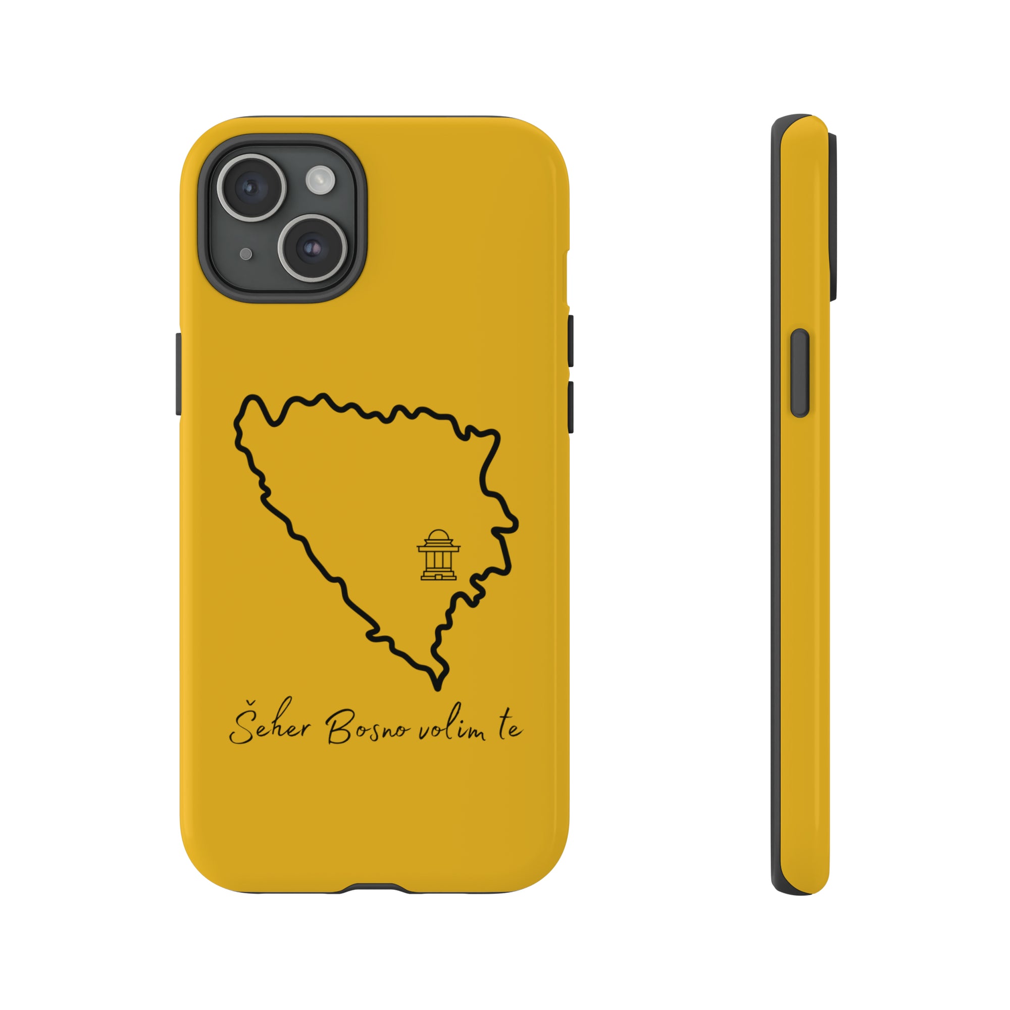 Šeher Bosno Volim Te Phone Case - Yellow