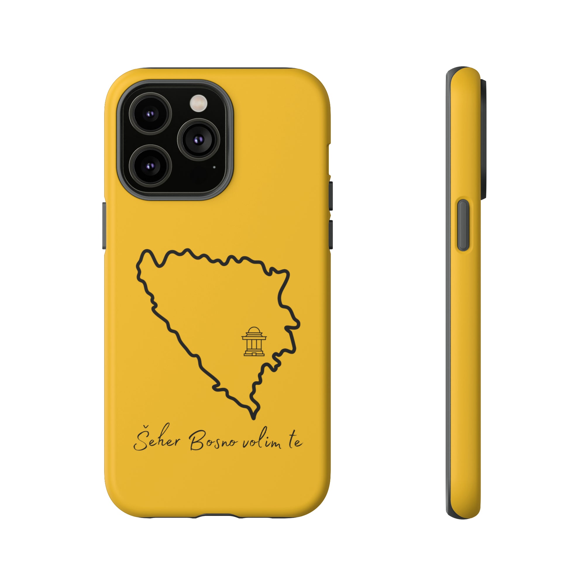 Šeher Bosno Volim Te Phone Case - Yellow