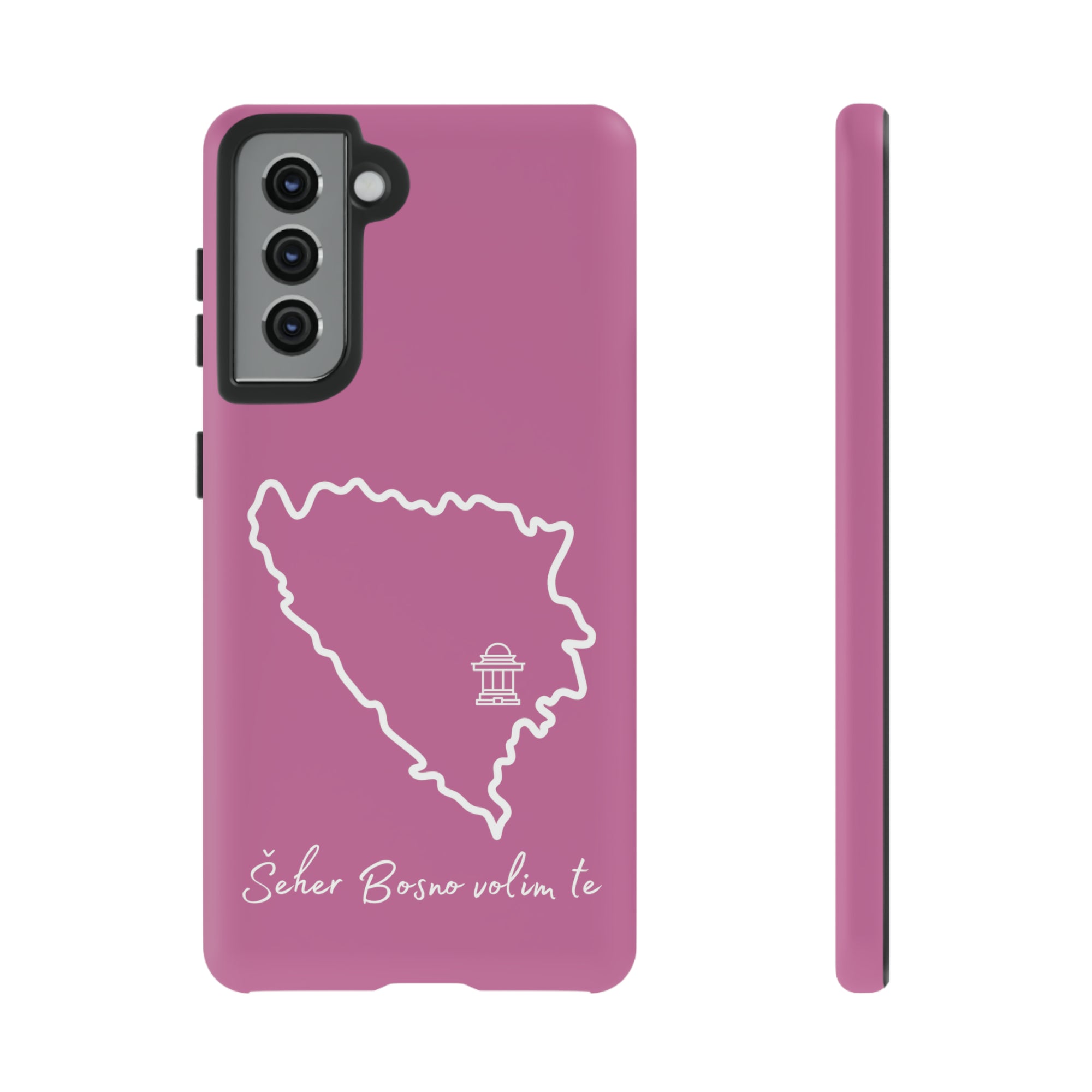 Šeher Bosno Volim Te Phone Case - Light Pink