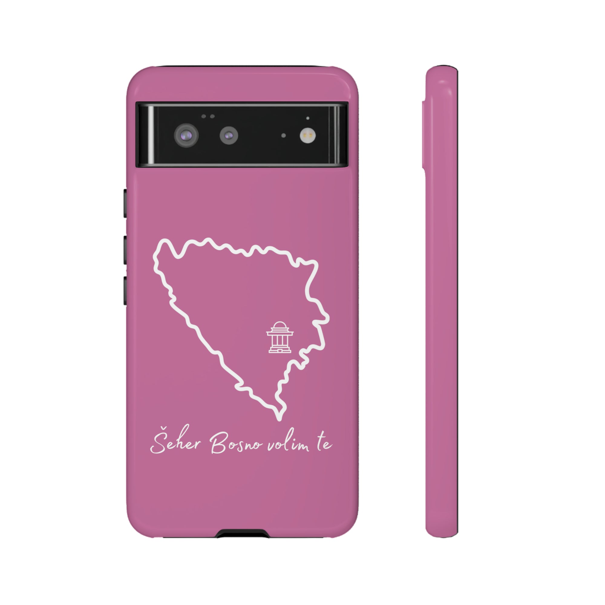 Šeher Bosno Volim Te Phone Case - Light Pink