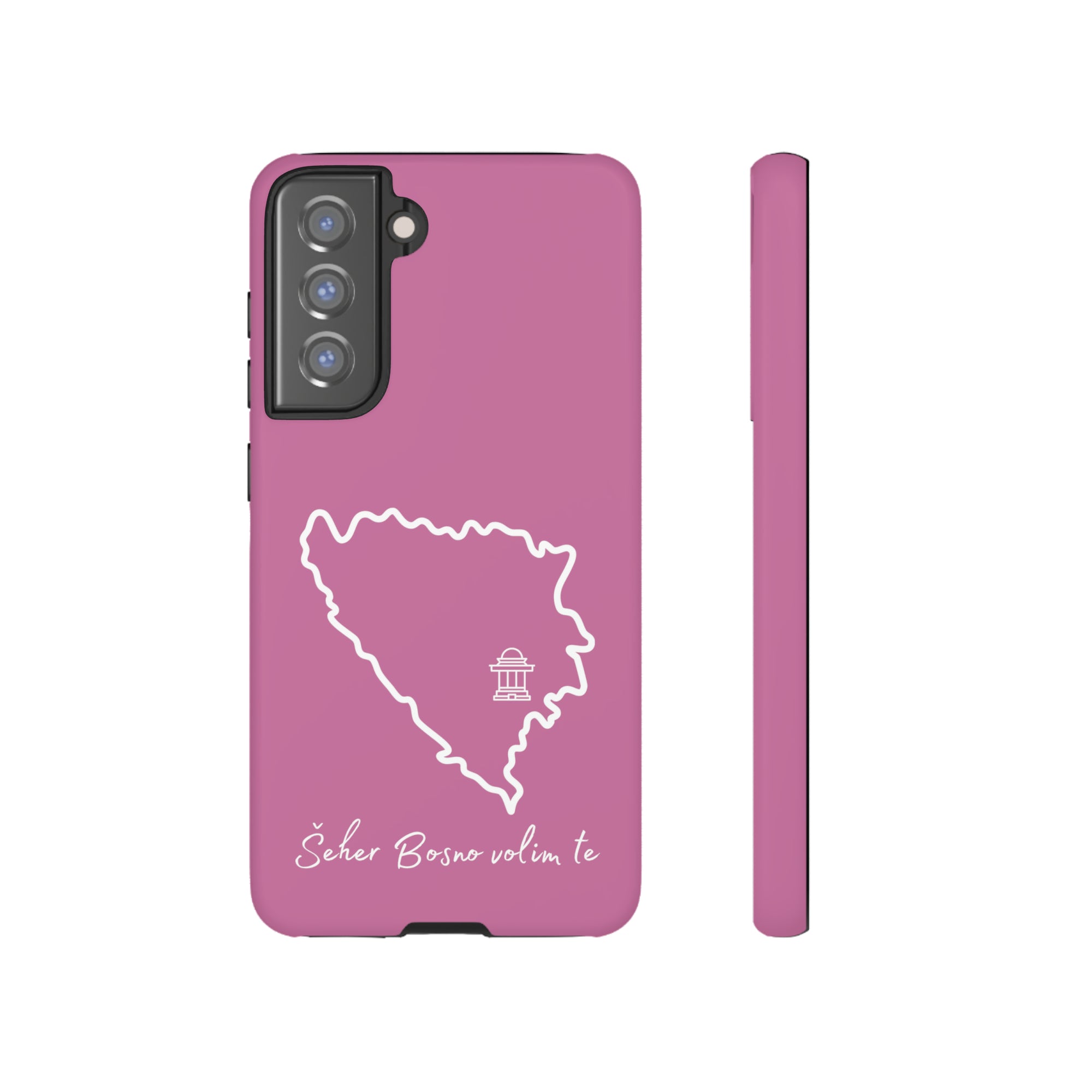 Šeher Bosno Volim Te Phone Case - Light Pink