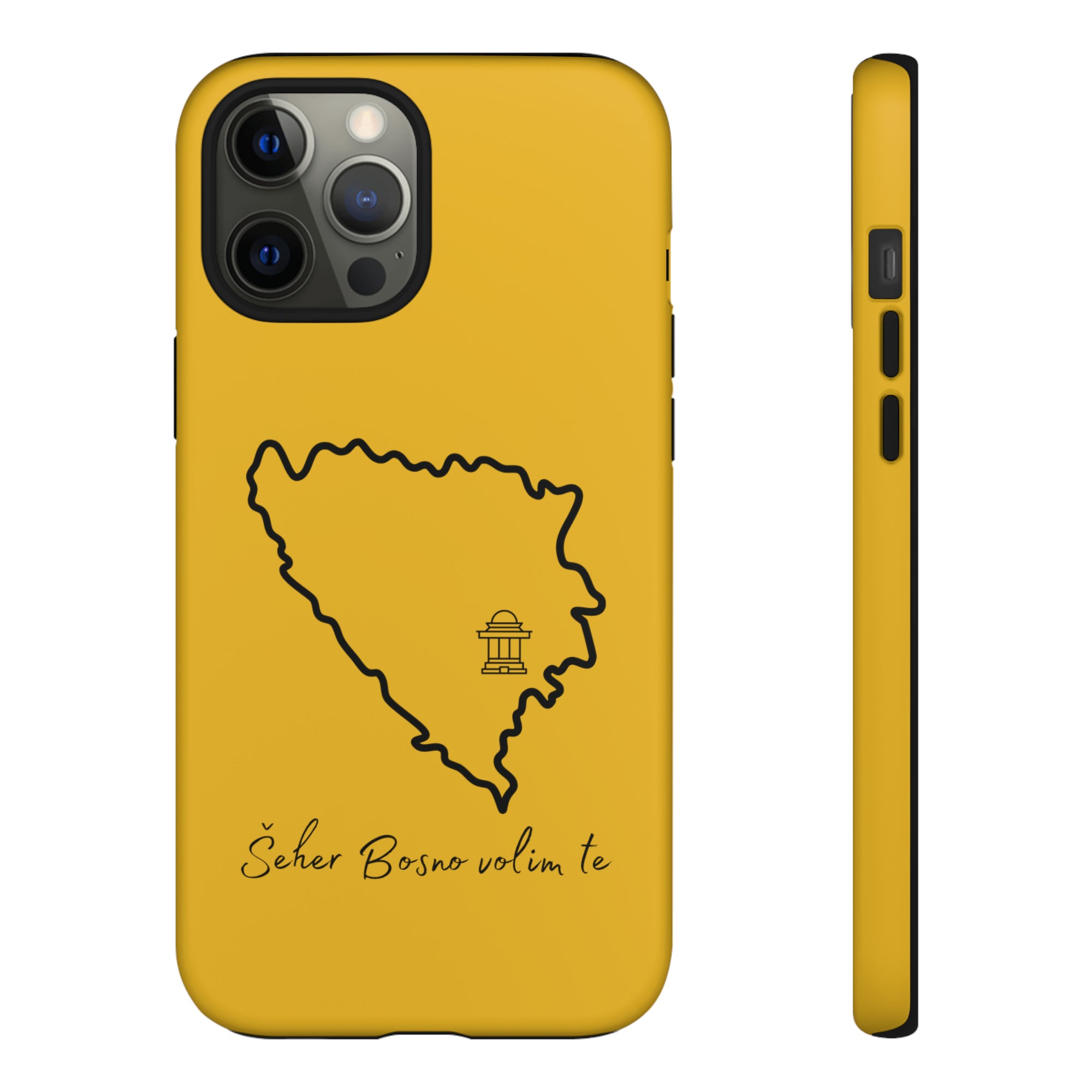 Šeher Bosno Volim Te Phone Case - Yellow