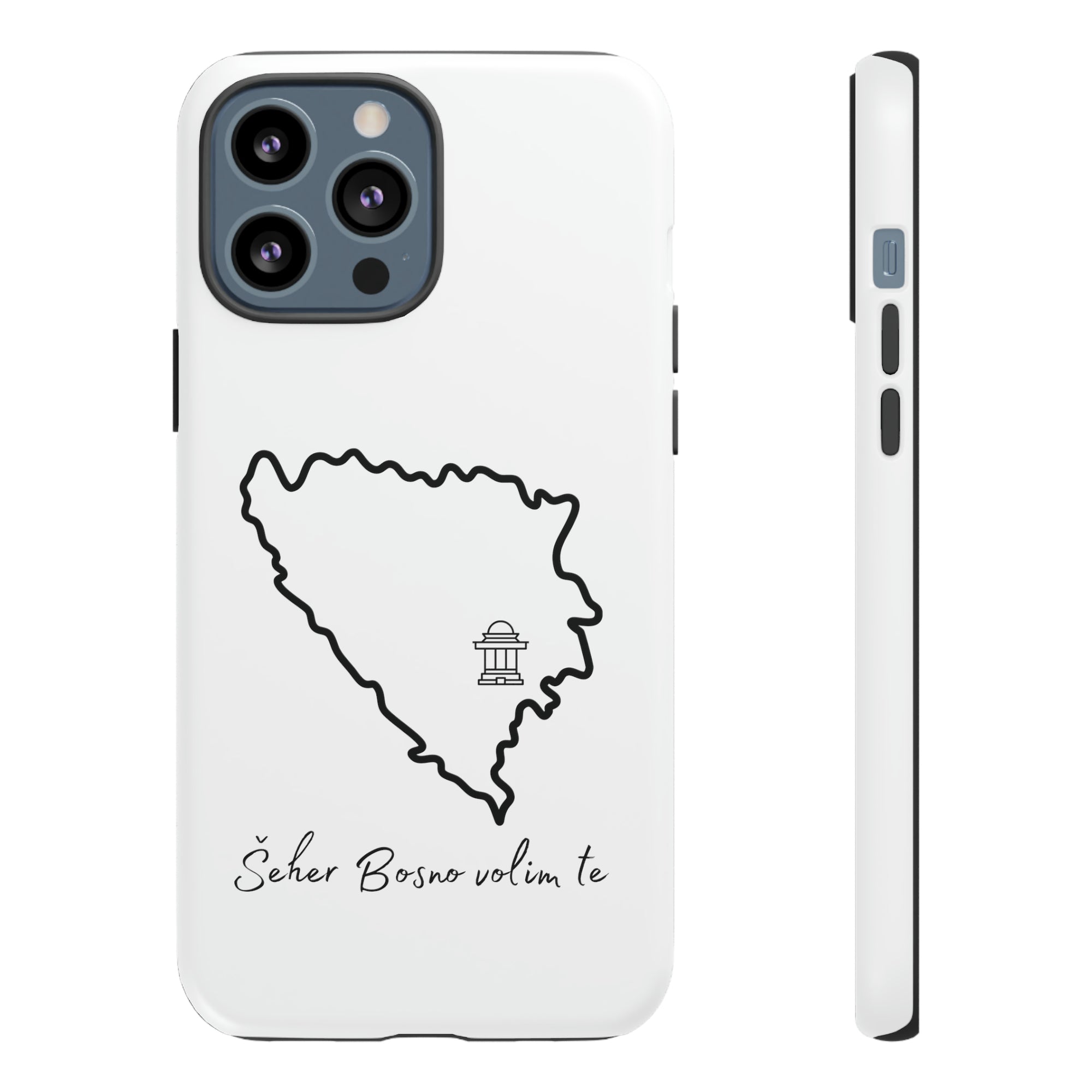 Šeher Bosno Volim Te Phone Case - White