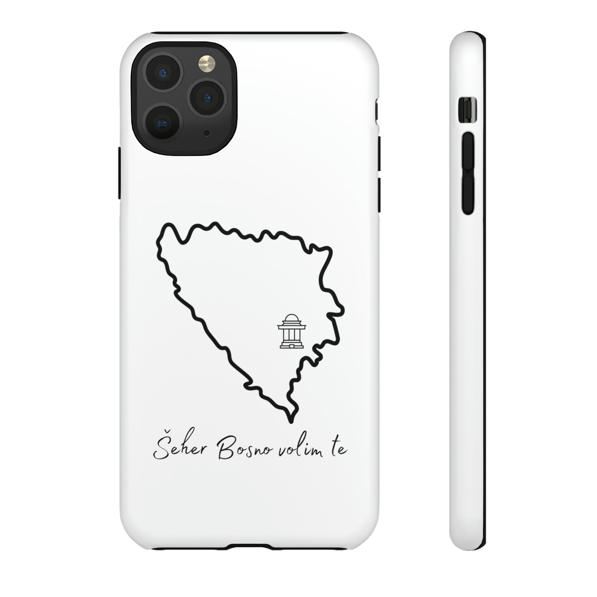 Šeher Bosno Volim Te Phone Case - White