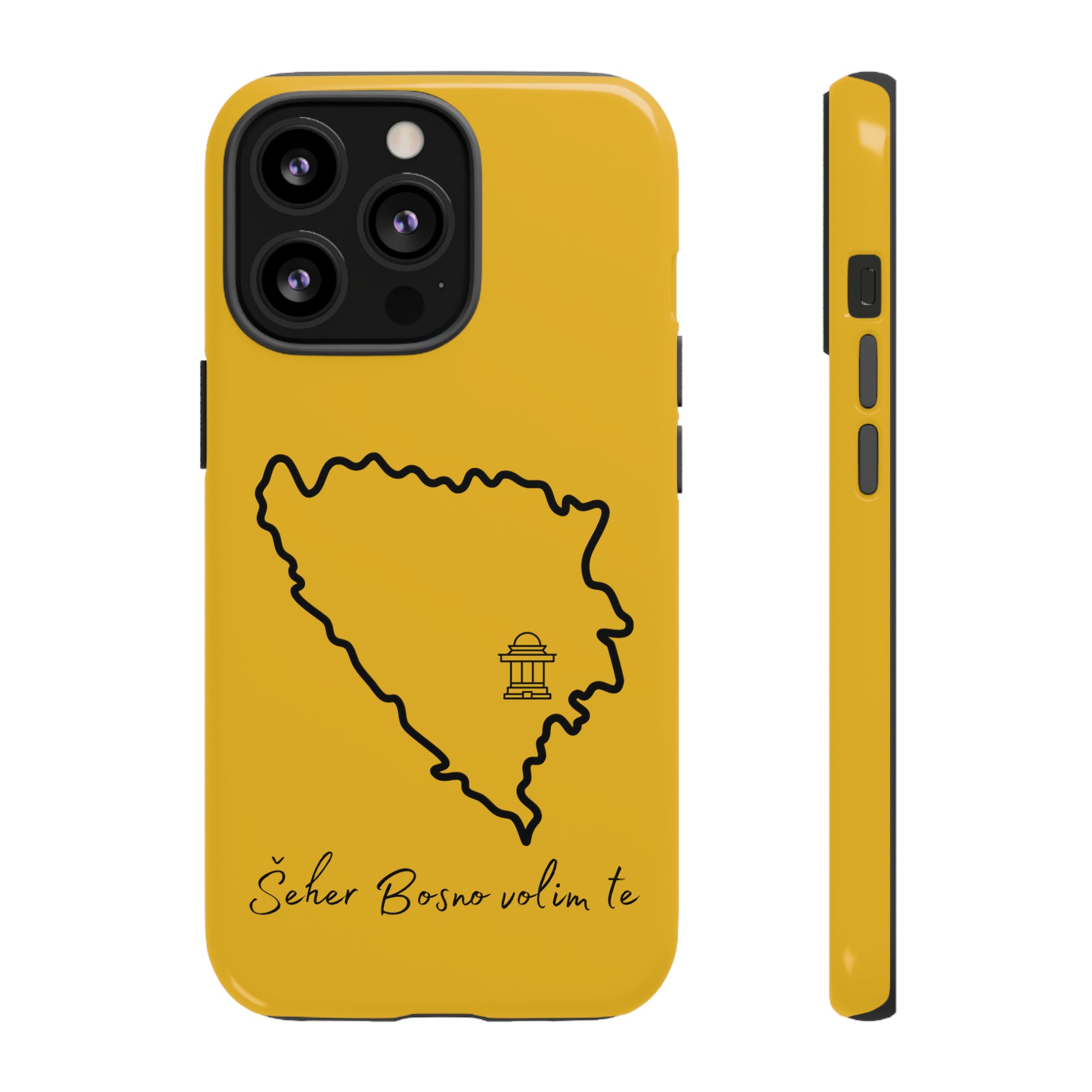 Šeher Bosno Volim Te Phone Case - Yellow