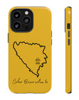 Šeher Bosno Volim Te Phone Case - Yellow