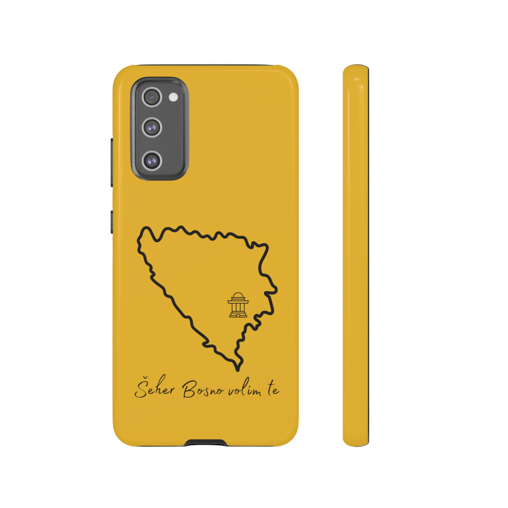 Šeher Bosno Volim Te Phone Case - Yellow