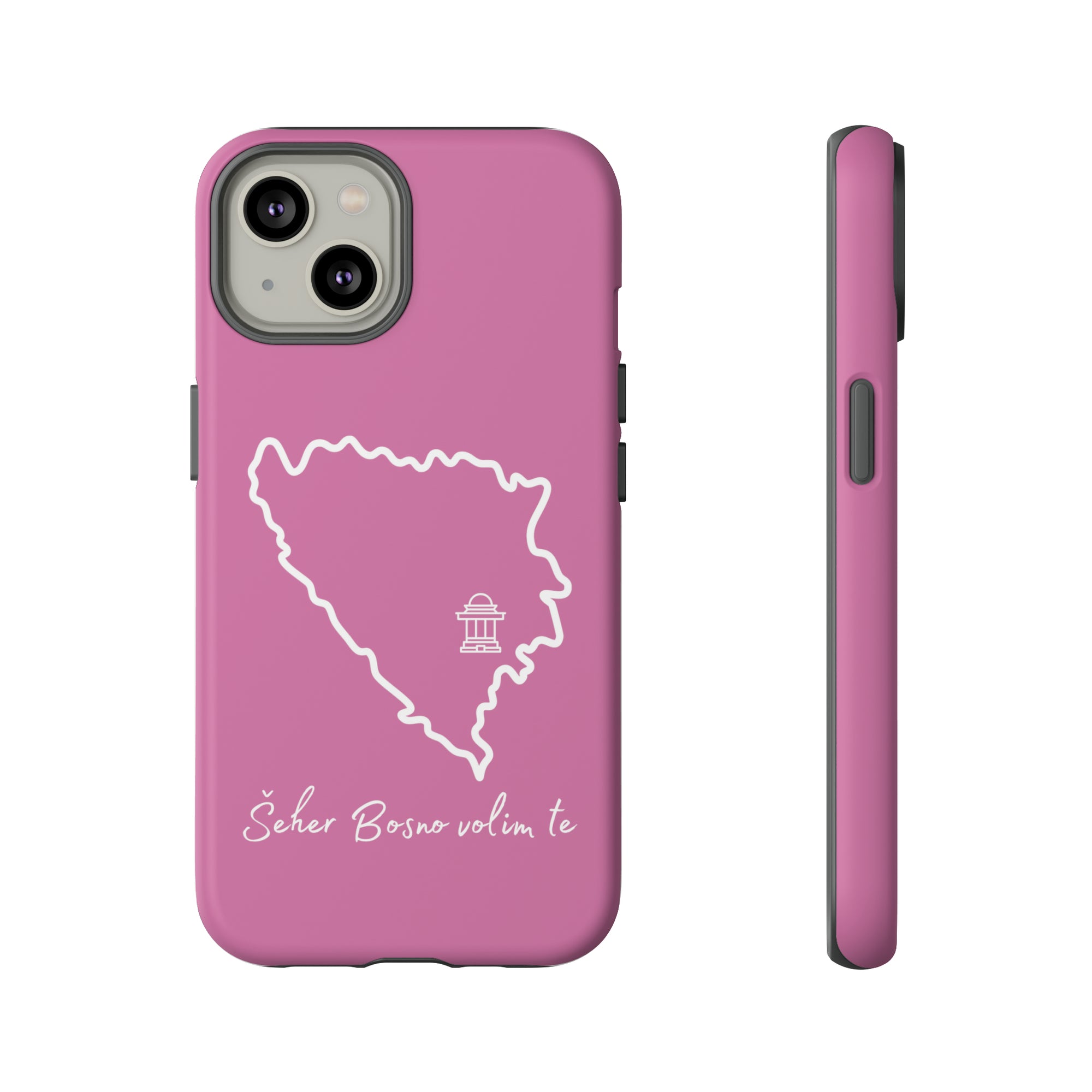 Šeher Bosno Volim Te Phone Case - Light Pink