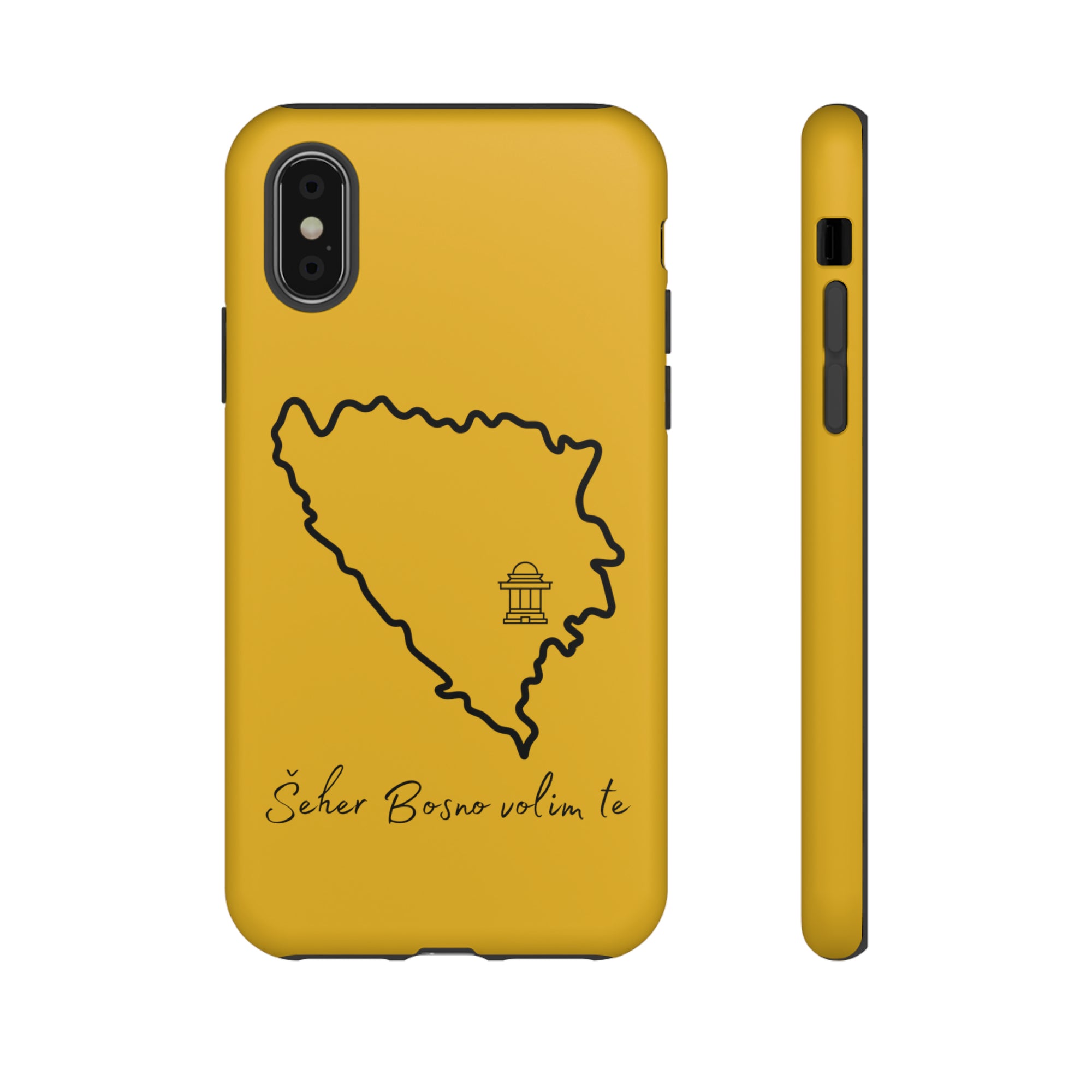 Šeher Bosno Volim Te Phone Case - Yellow