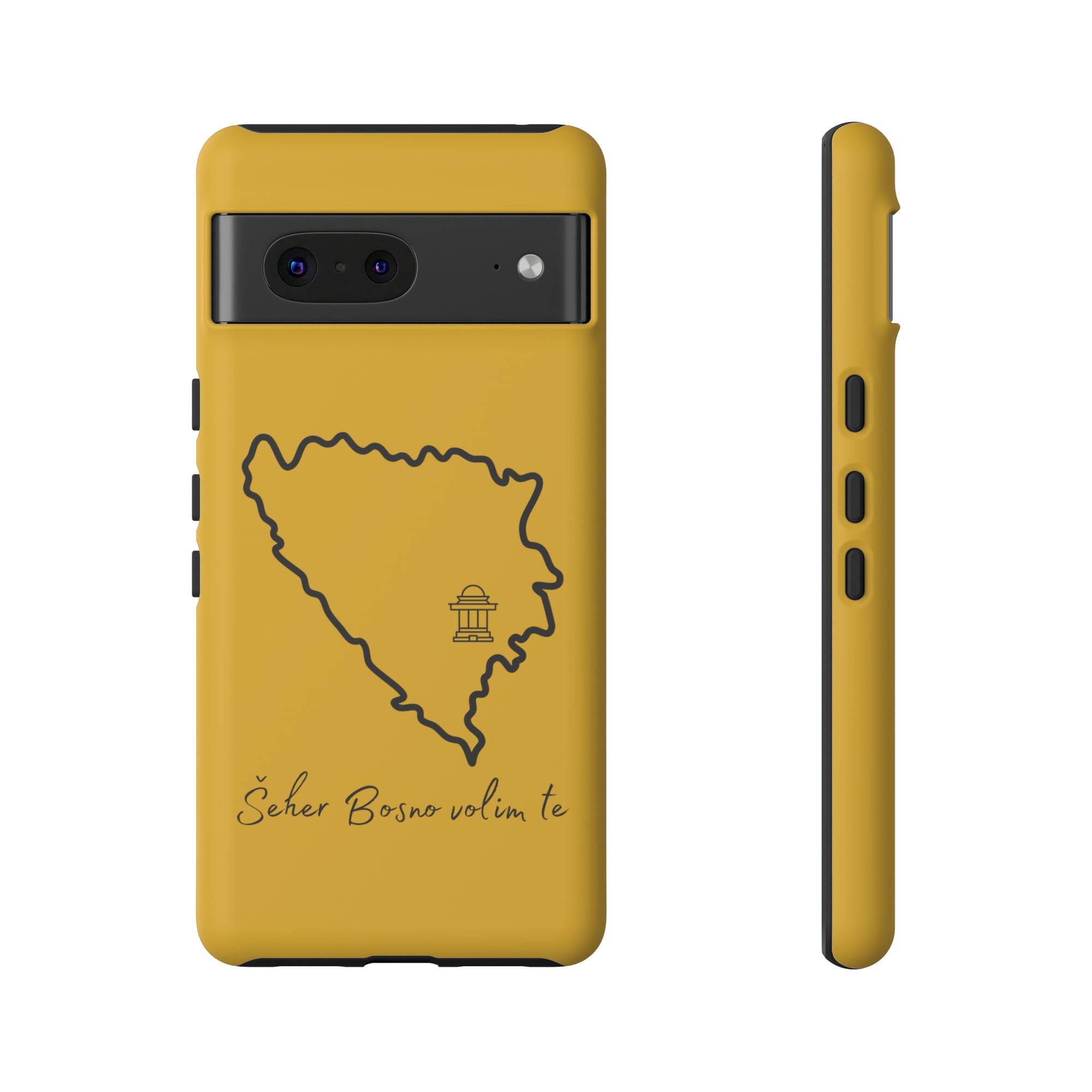 Šeher Bosno Volim Te Phone Case - Yellow