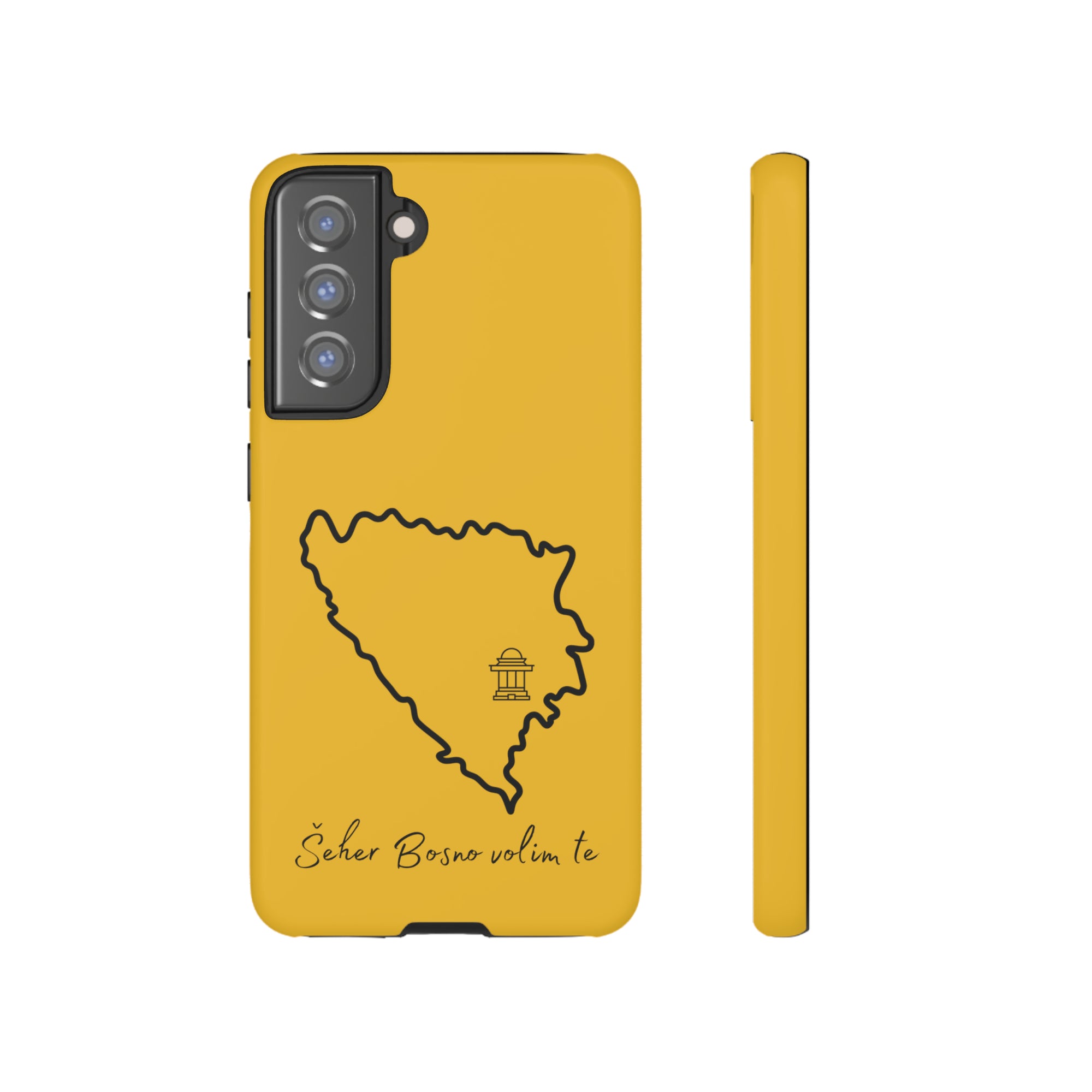 Šeher Bosno Volim Te Phone Case - Yellow