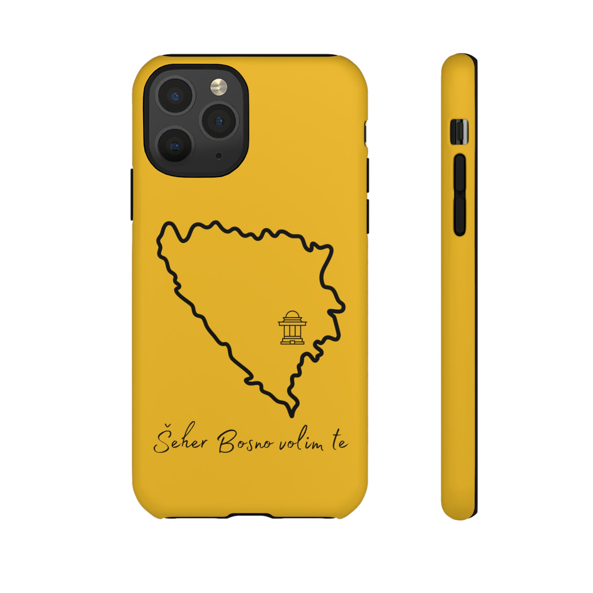 Šeher Bosno Volim Te Phone Case - Yellow