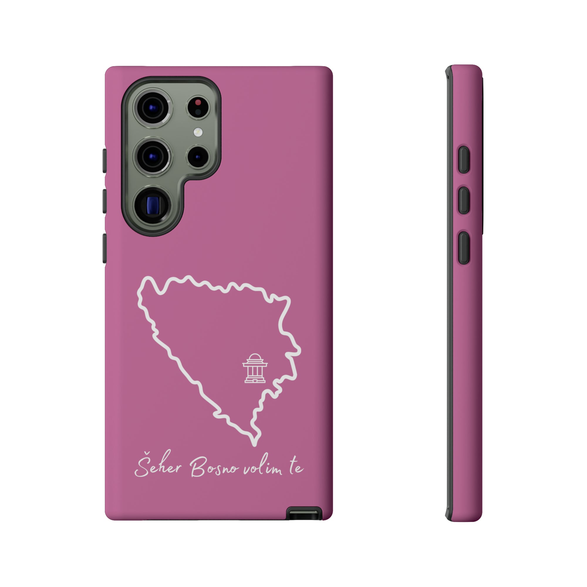 Šeher Bosno Volim Te Phone Case - Light Pink