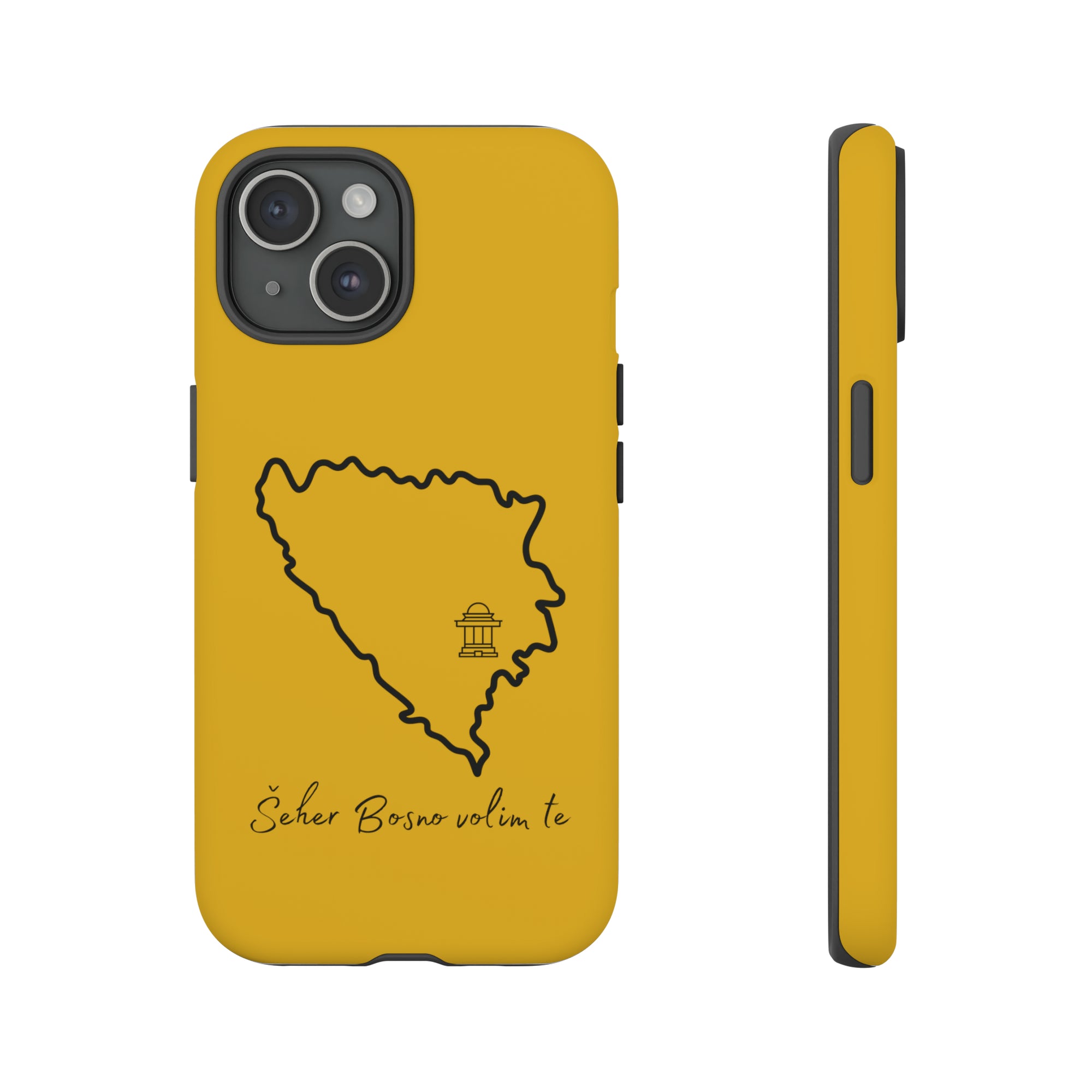 Šeher Bosno Volim Te Phone Case - Yellow