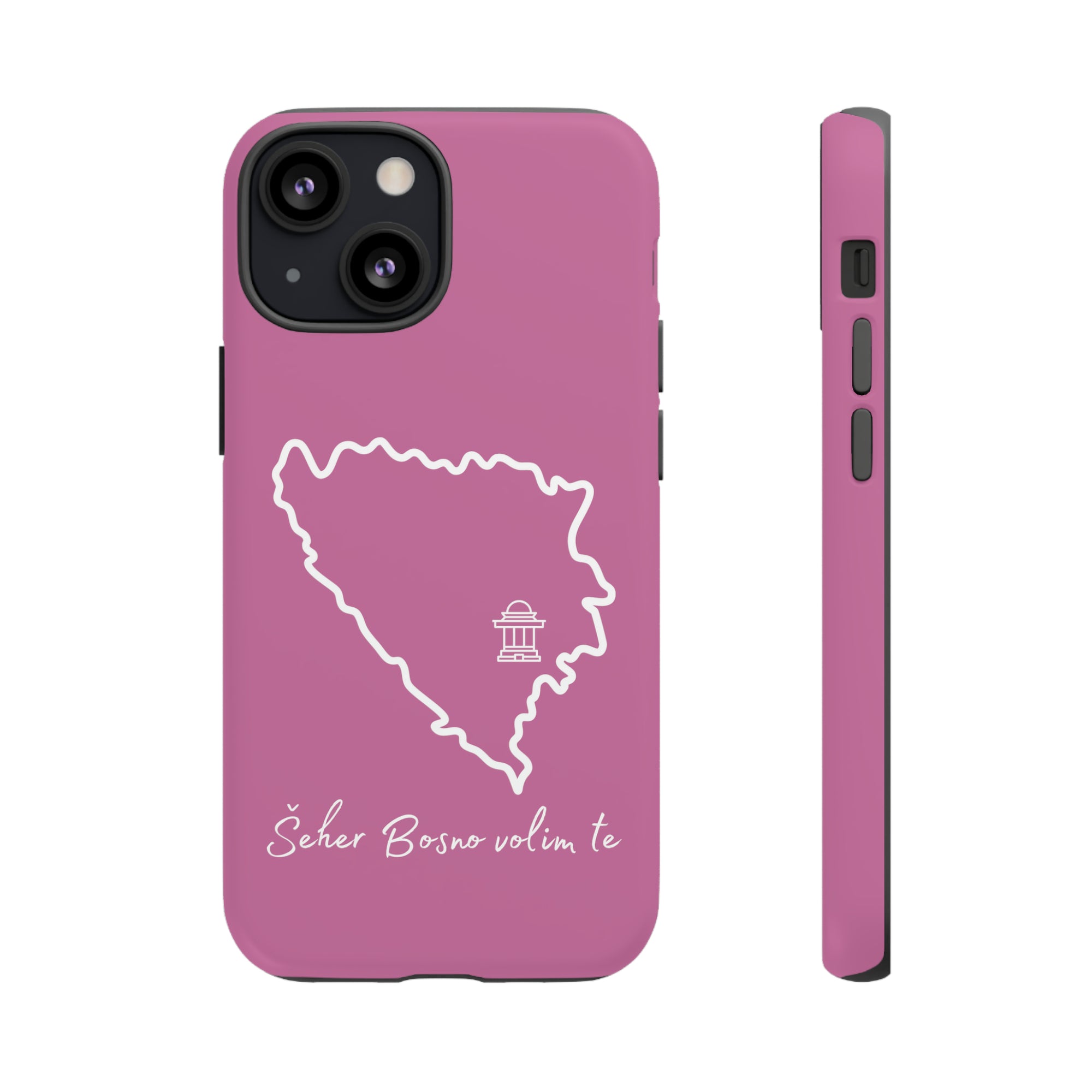 Šeher Bosno Volim Te Phone Case - Light Pink