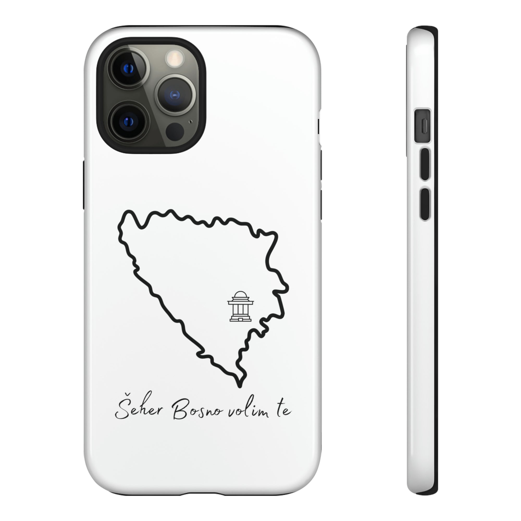 Šeher Bosno Volim Te Phone Case - White