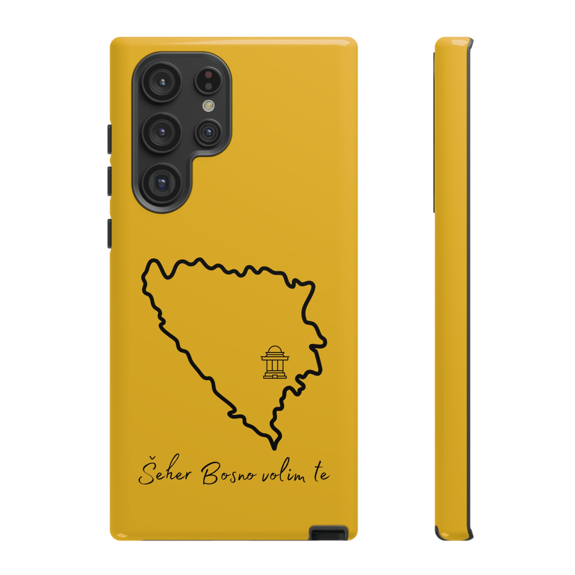 Šeher Bosno Volim Te Phone Case - Yellow