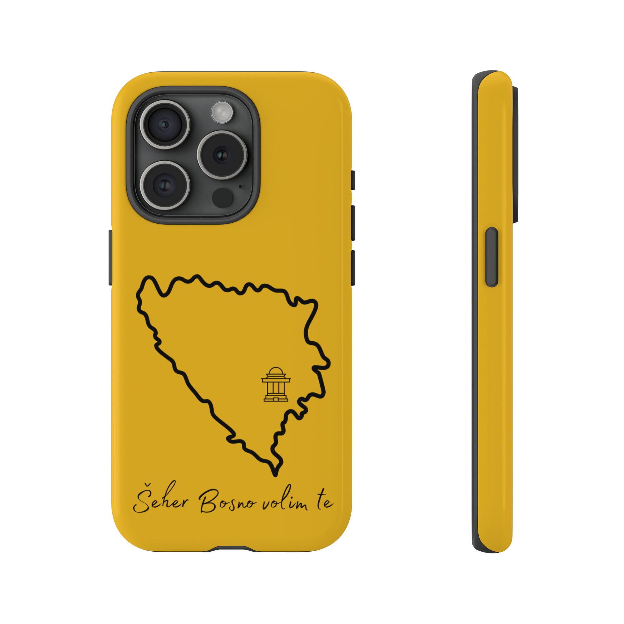 Šeher Bosno Volim Te Phone Case - Yellow