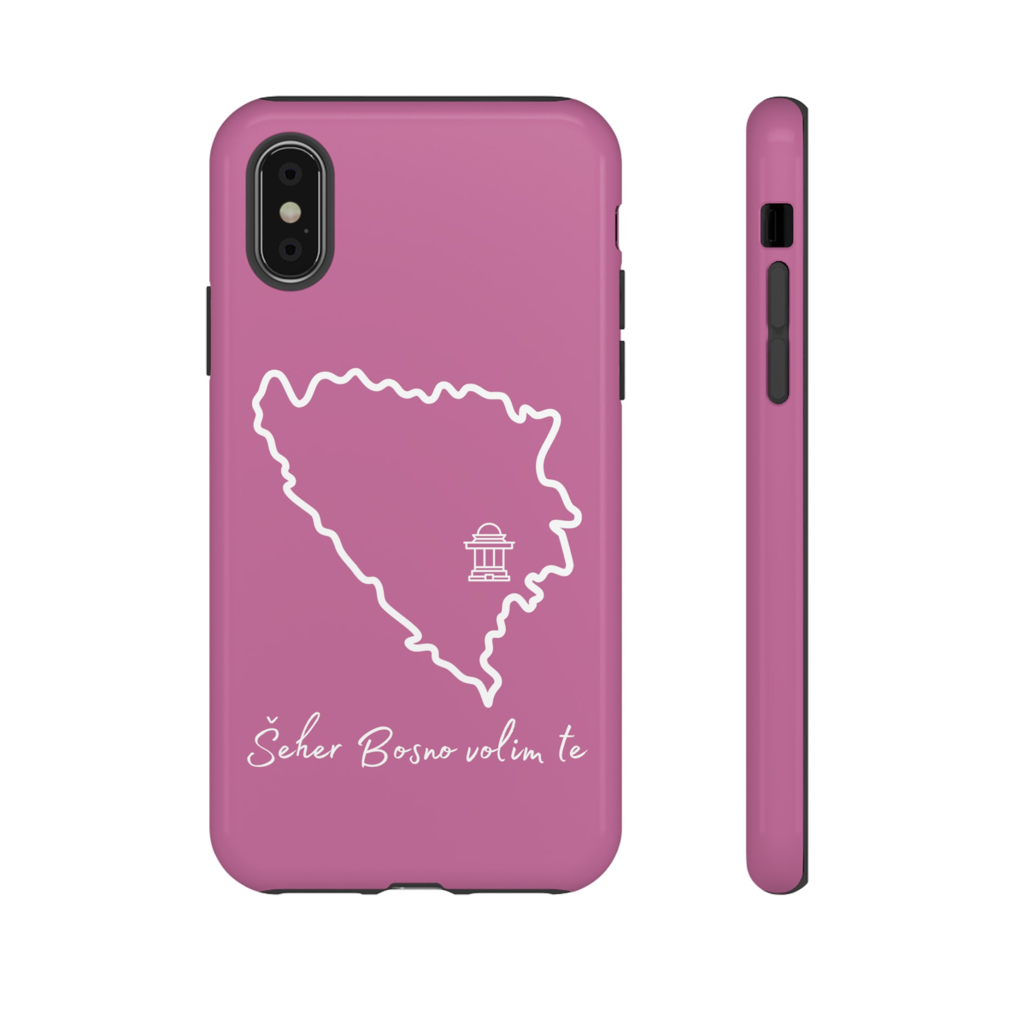 Šeher Bosno Volim Te Phone Case - Light Pink