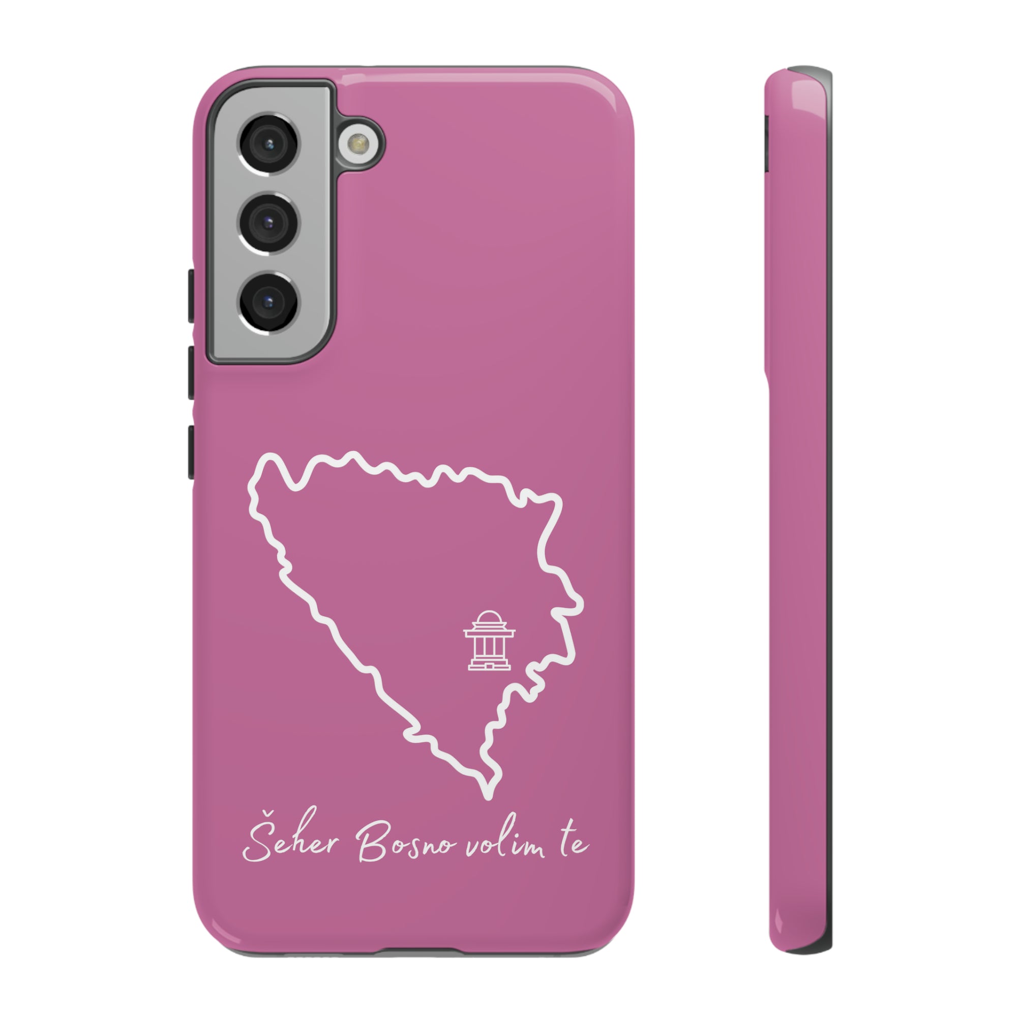 Šeher Bosno Volim Te Phone Case - Light Pink