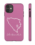 Šeher Bosno Volim Te Phone Case - Light Pink