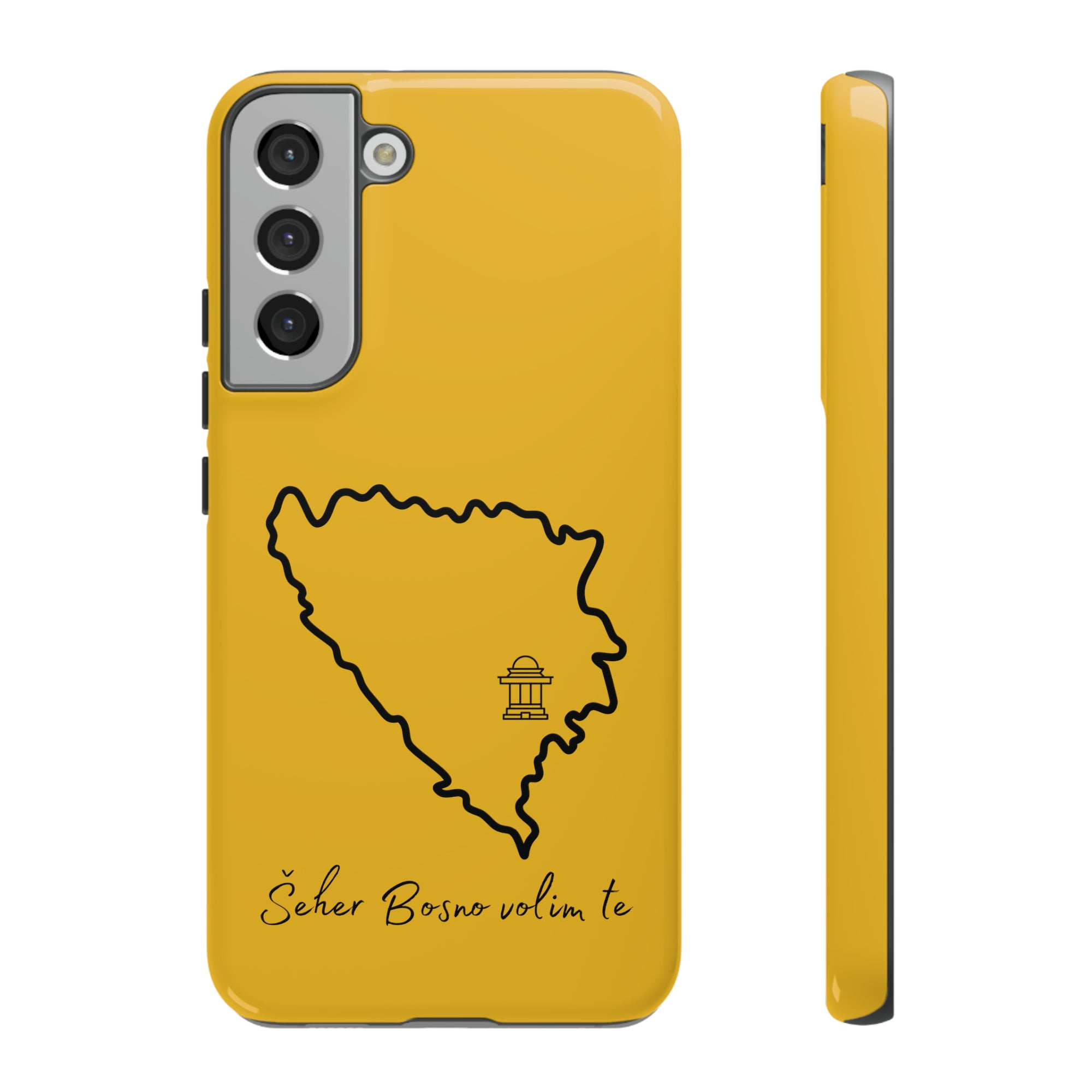 Šeher Bosno Volim Te Phone Case - Yellow