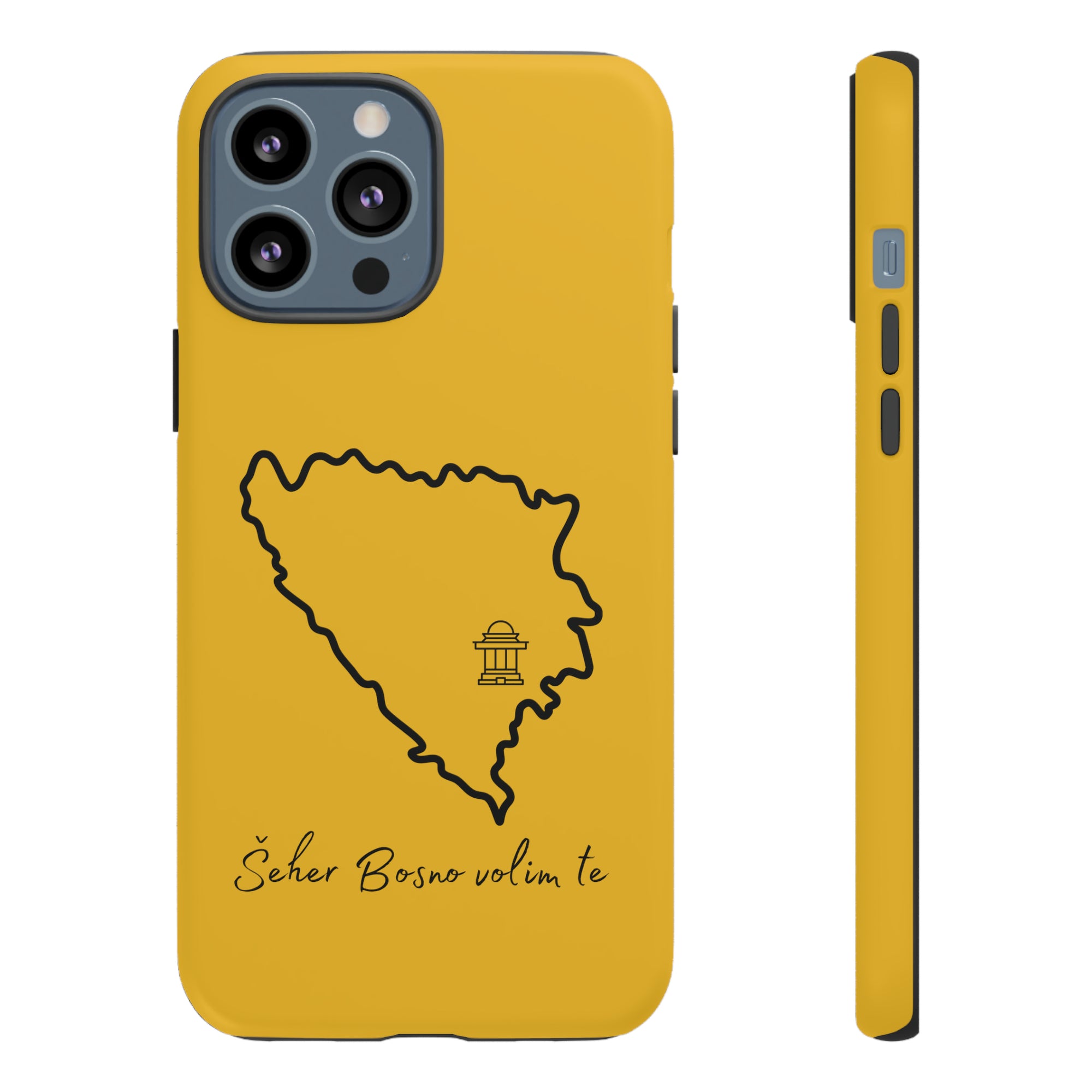 Šeher Bosno Volim Te Phone Case - Yellow