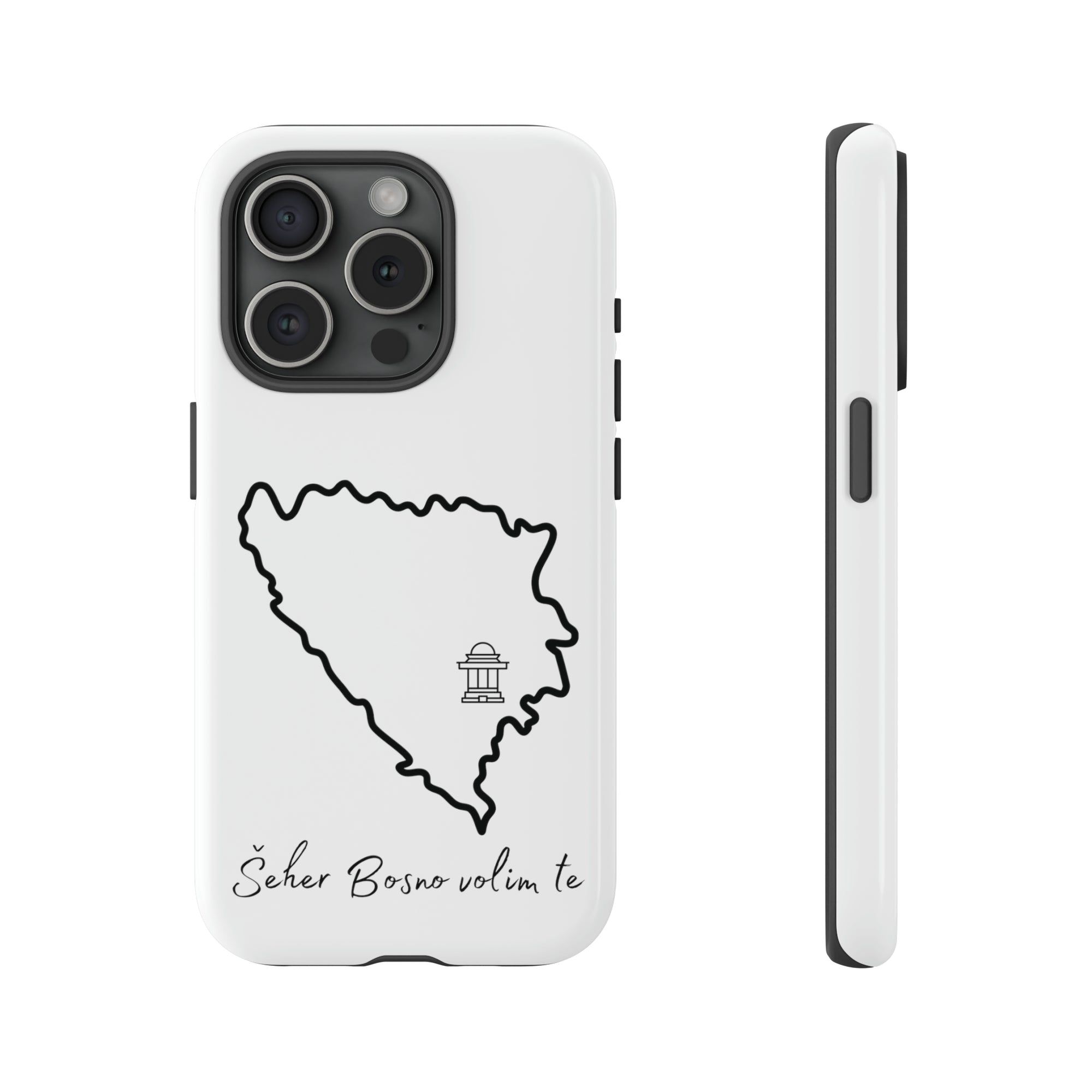 Šeher Bosno Volim Te Phone Case - White