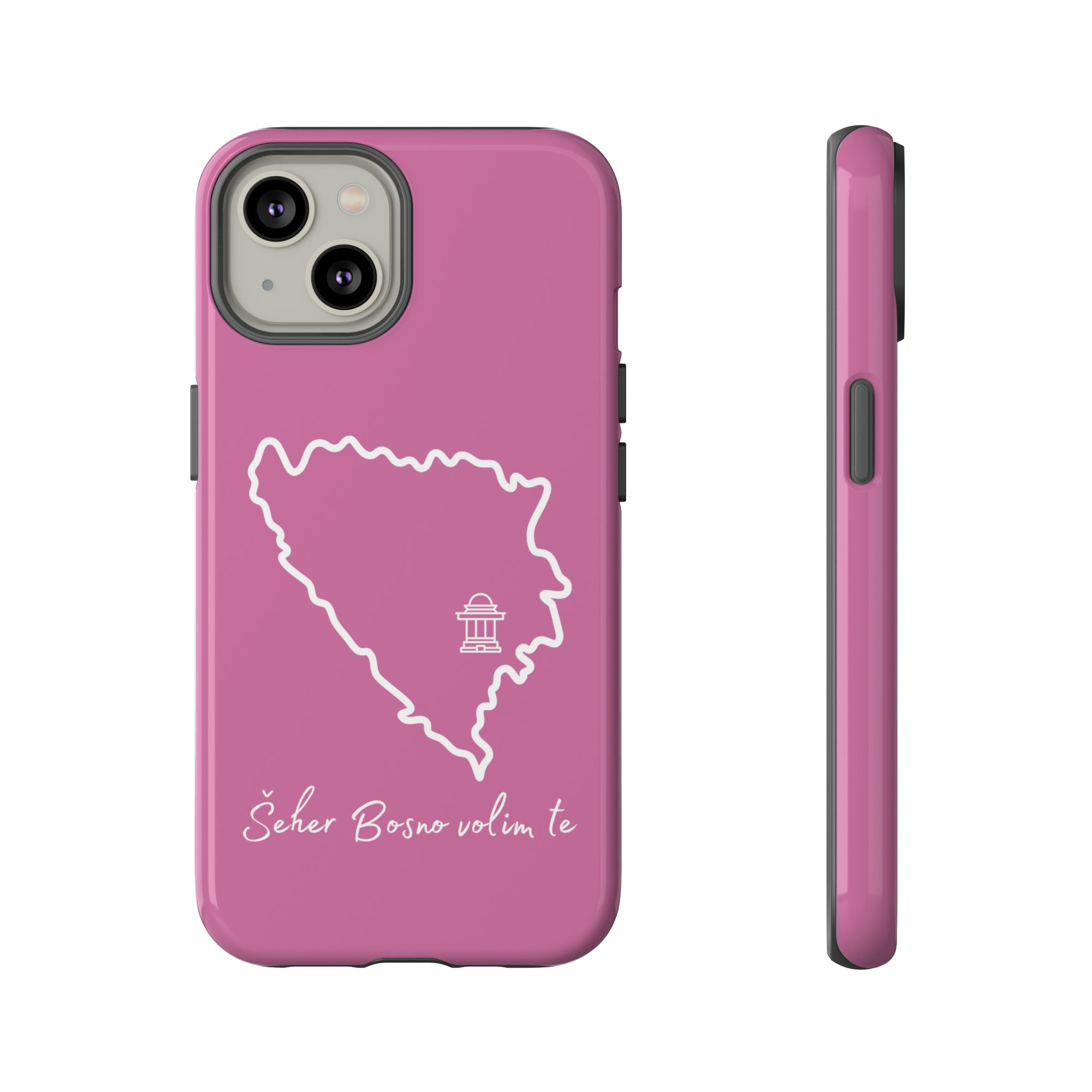 Šeher Bosno Volim Te Phone Case - Light Pink