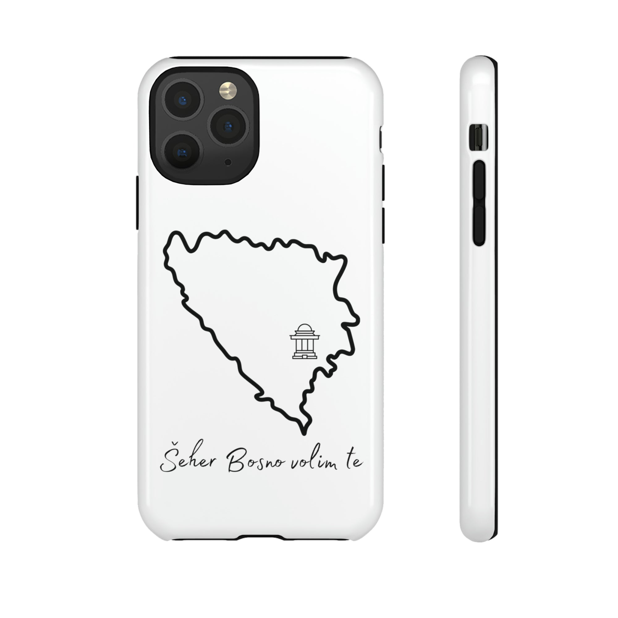 Šeher Bosno Volim Te Phone Case - White