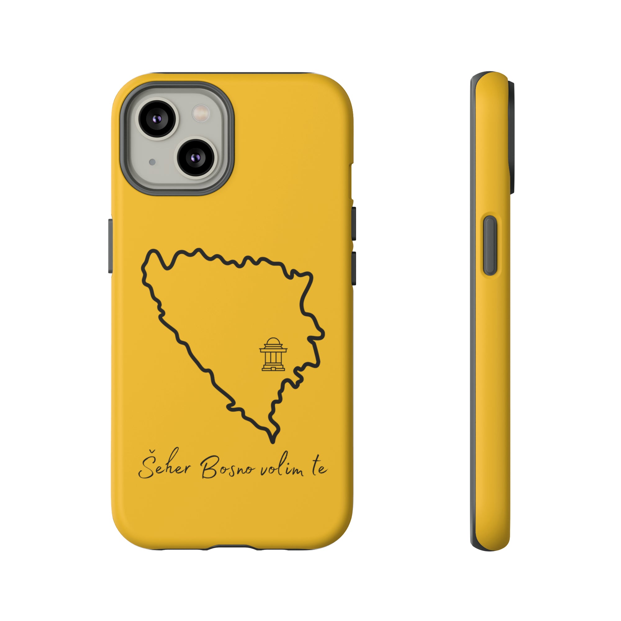 Šeher Bosno Volim Te Phone Case - Yellow