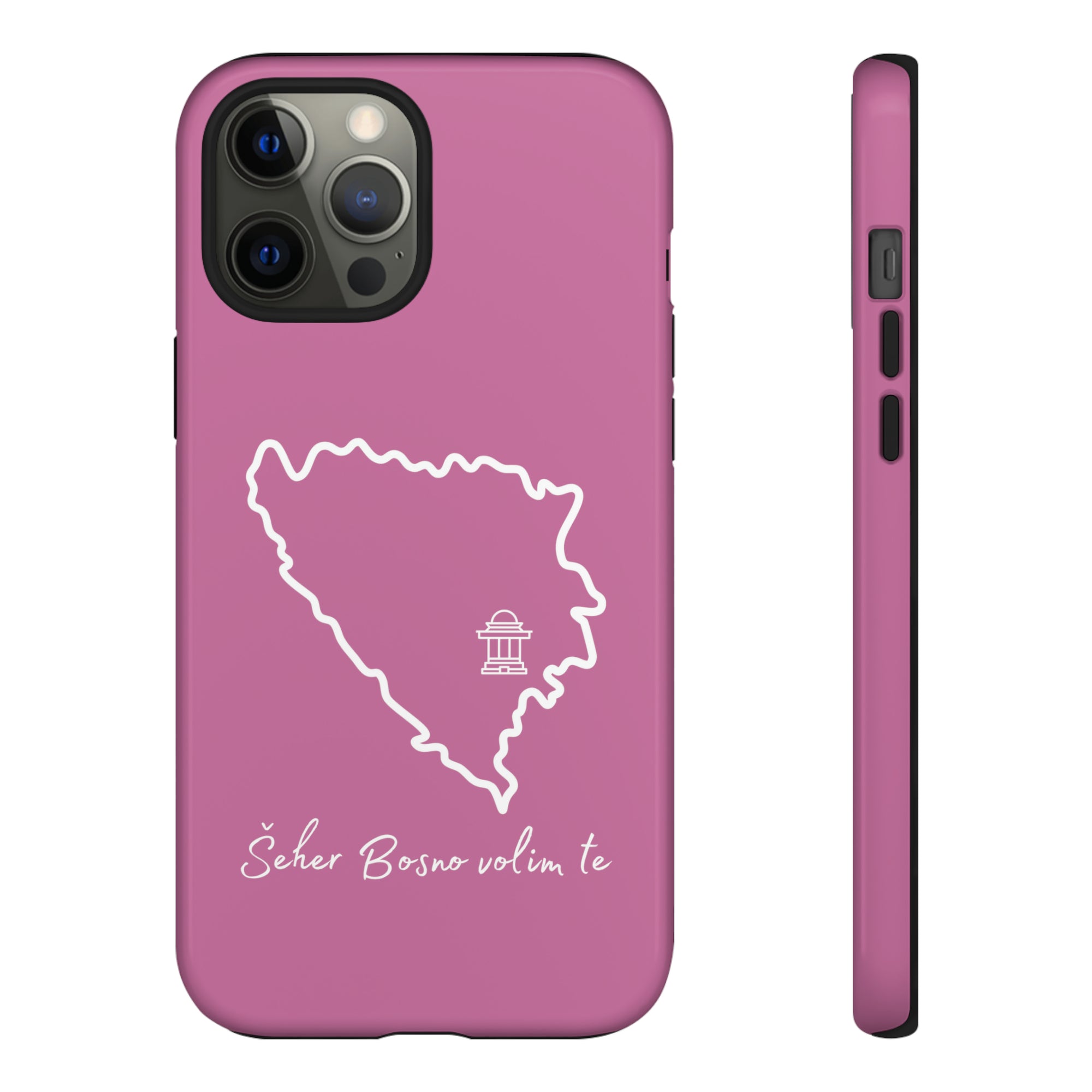 Šeher Bosno Volim Te Phone Case - Light Pink