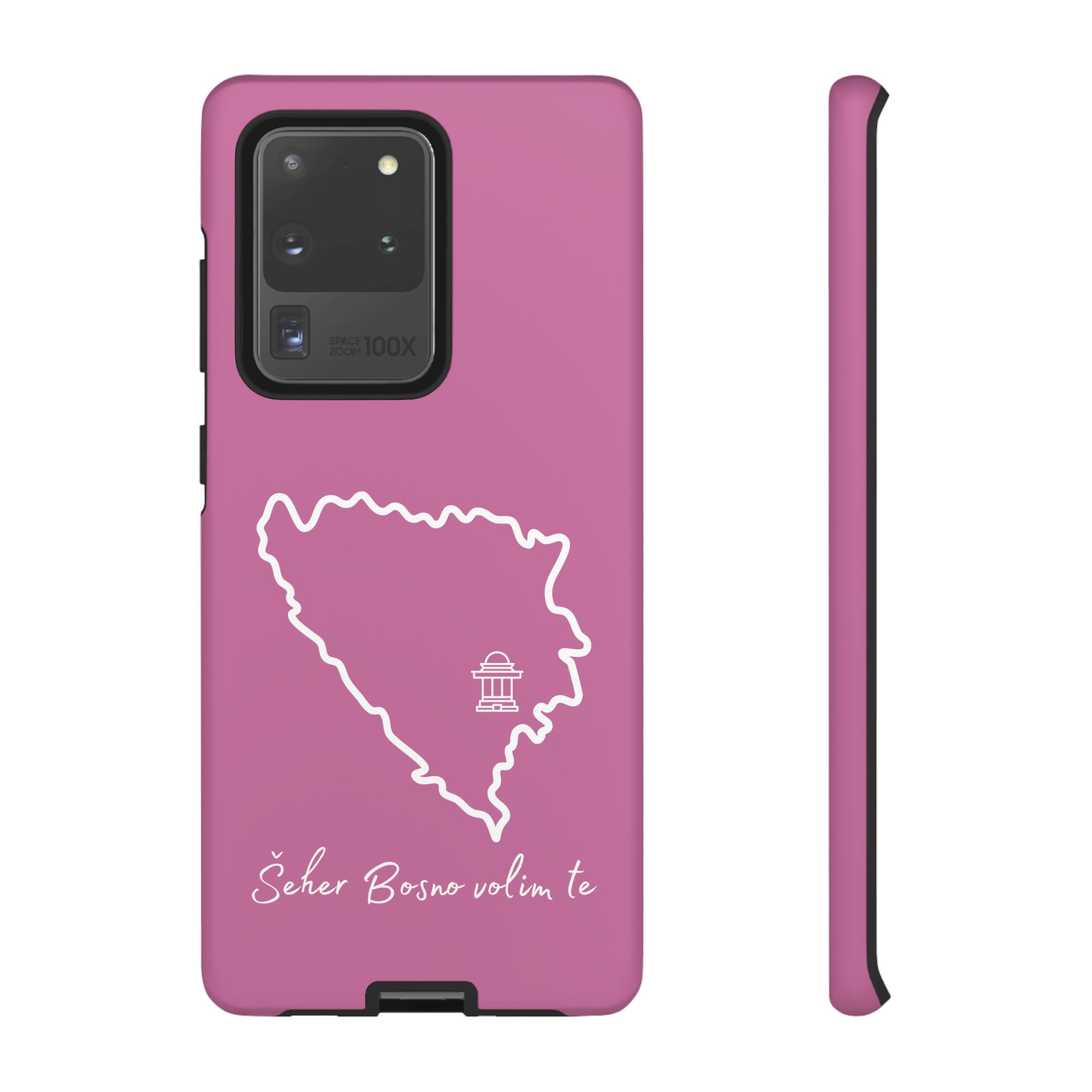 Šeher Bosno Volim Te Phone Case - Light Pink