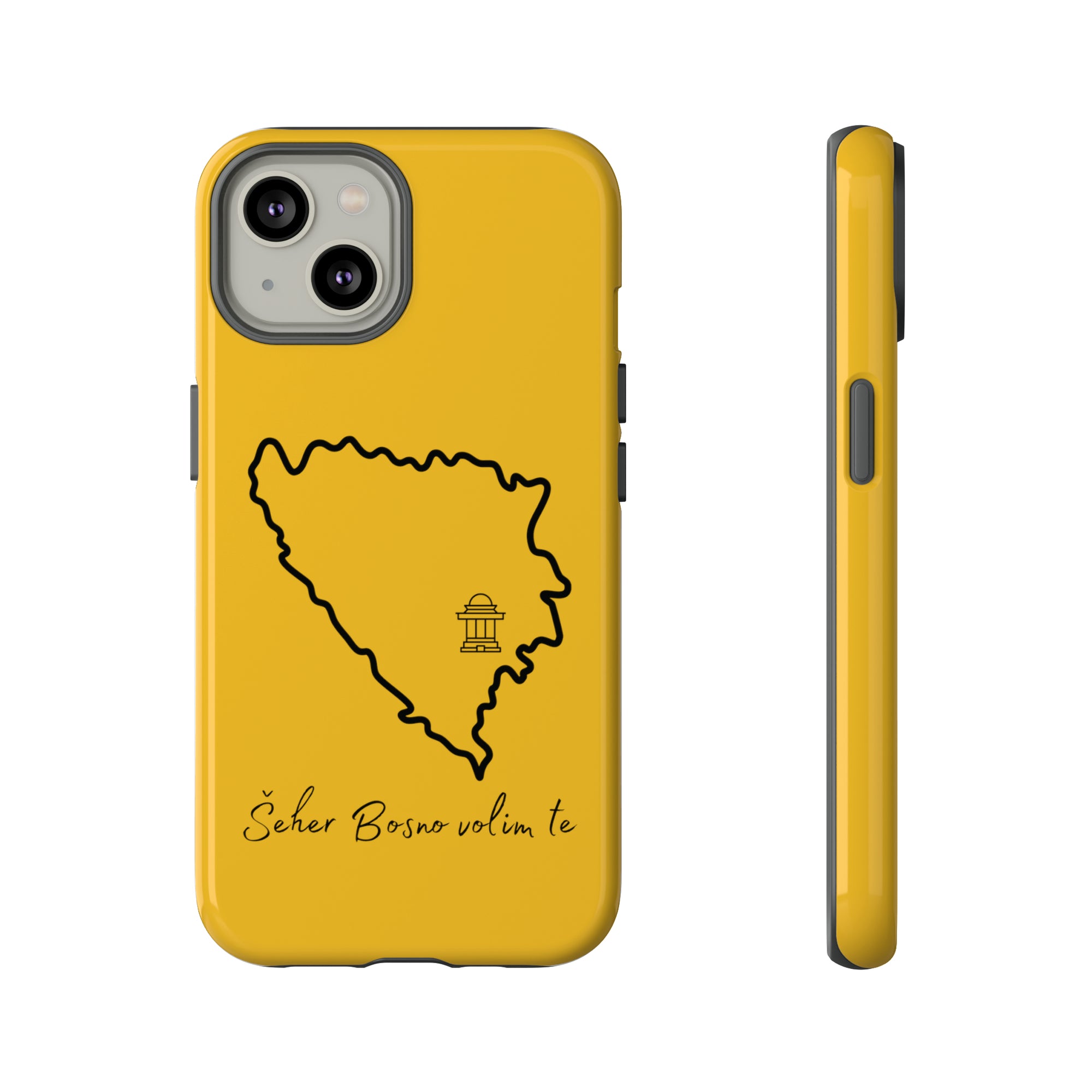 Šeher Bosno Volim Te Phone Case - Yellow