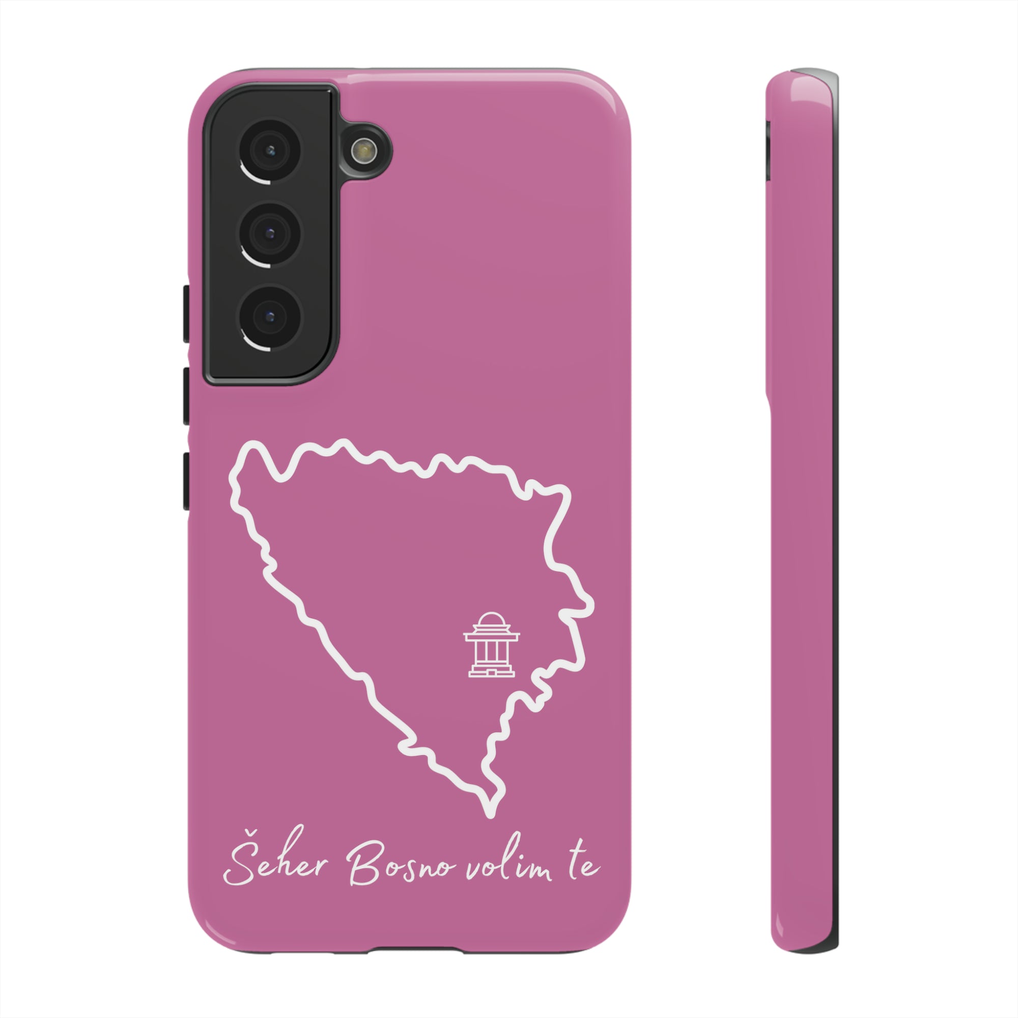 Šeher Bosno Volim Te Phone Case - Light Pink