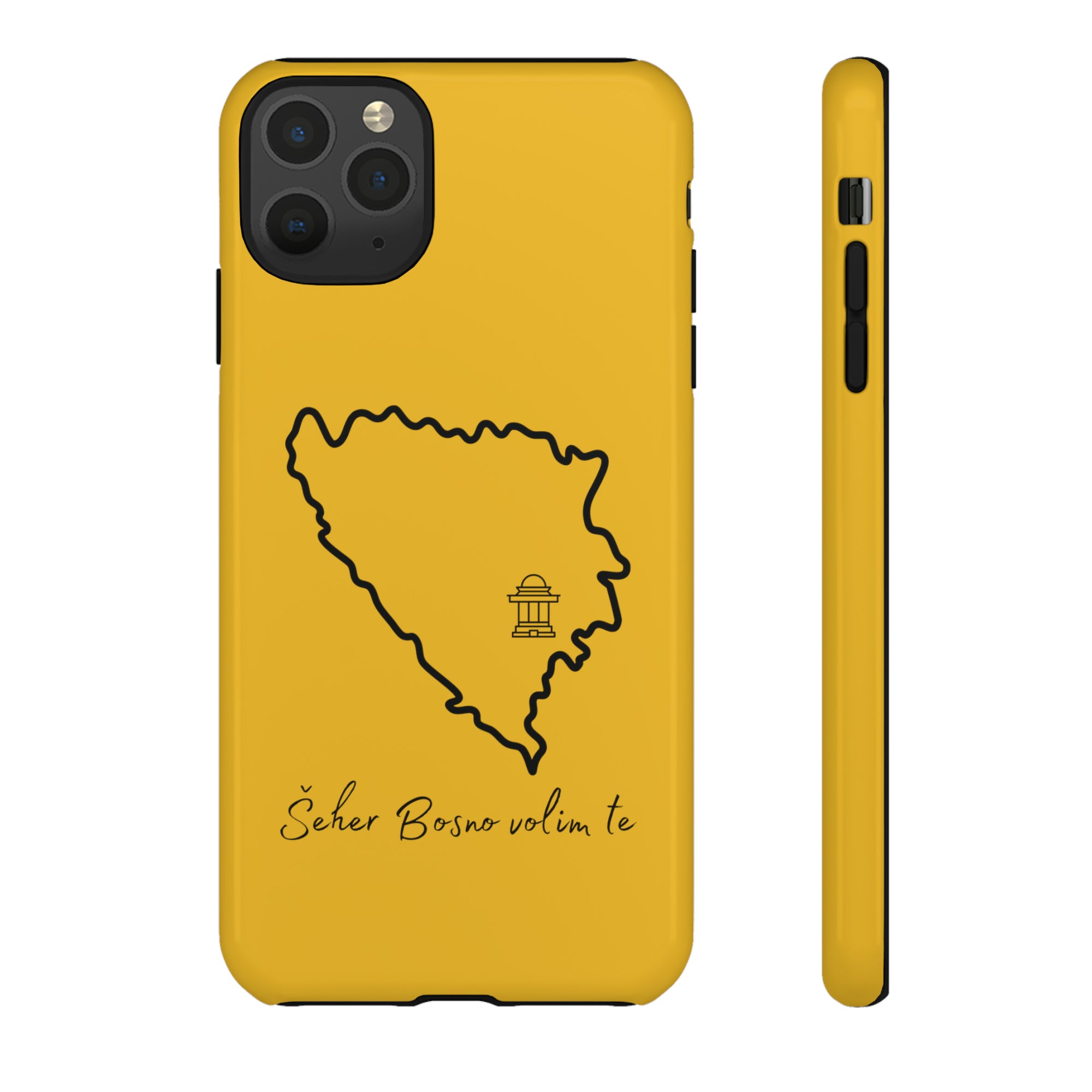 Šeher Bosno Volim Te Phone Case - Yellow