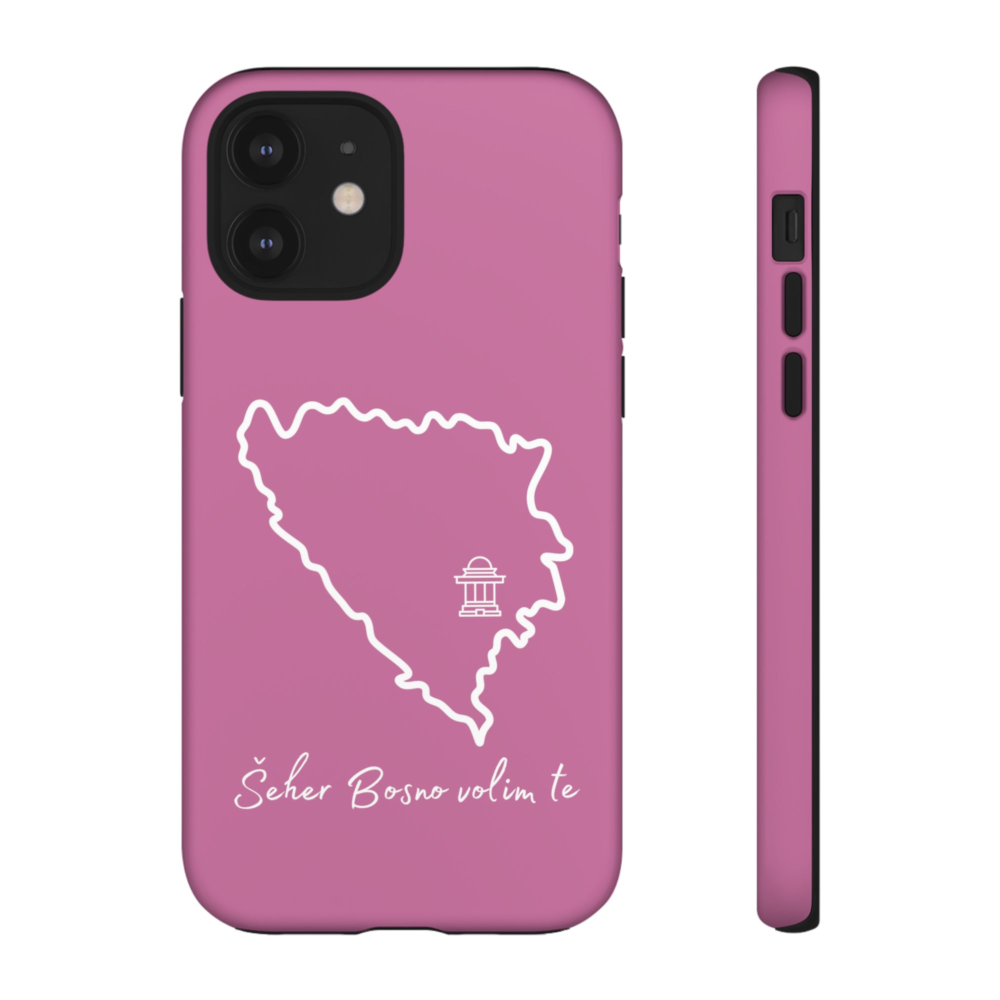 Šeher Bosno Volim Te Phone Case - Light Pink