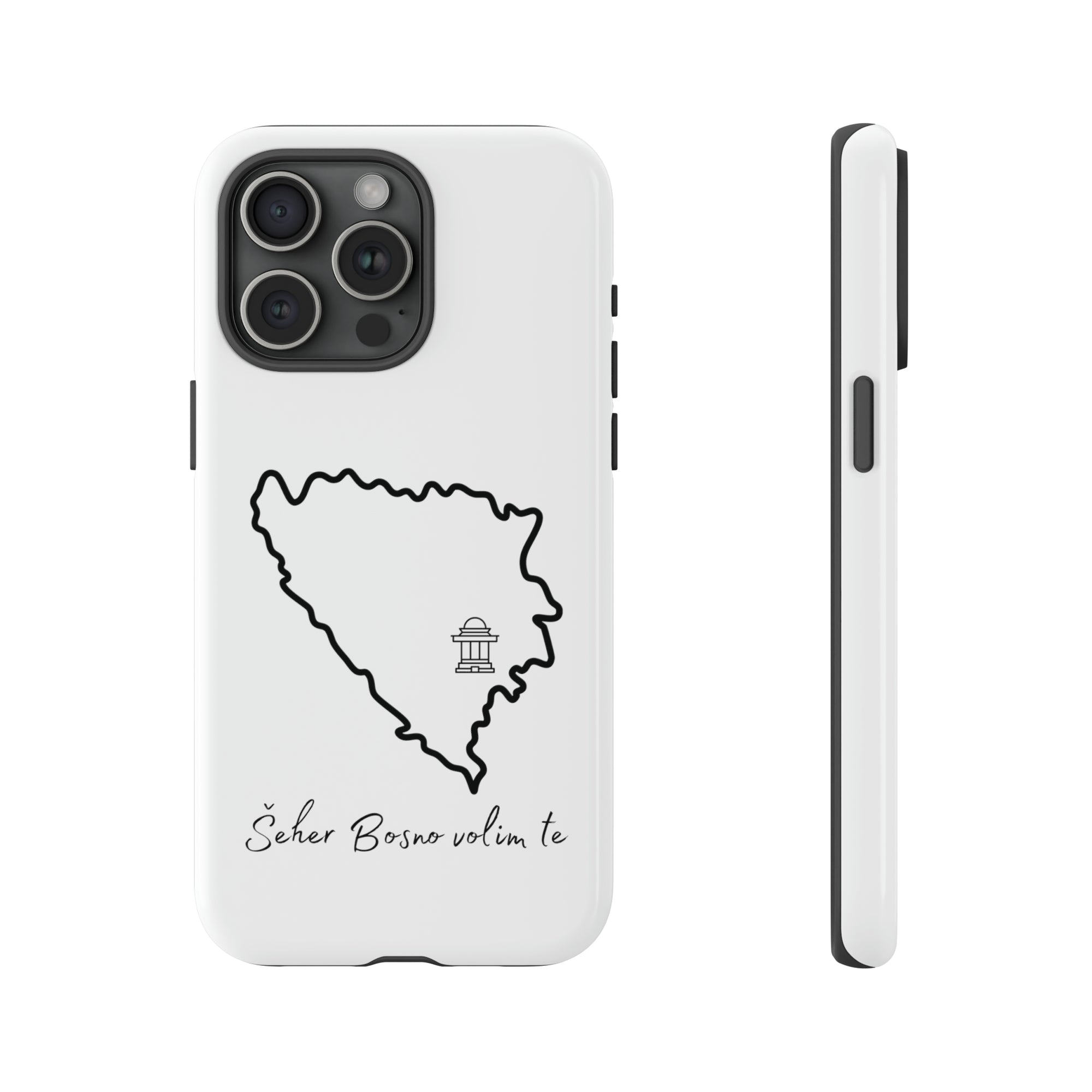 Šeher Bosno Volim Te Phone Case - White