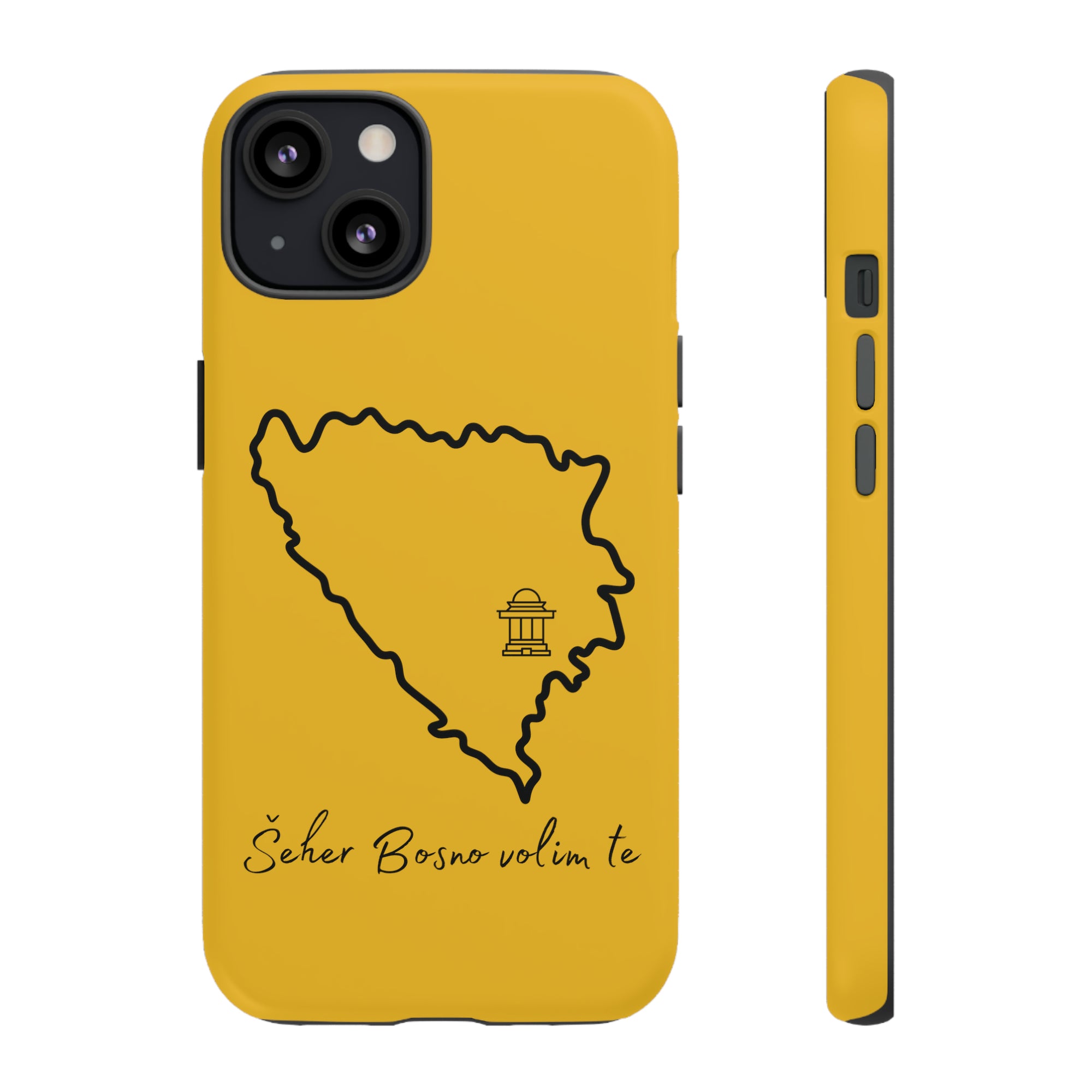 Šeher Bosno Volim Te Phone Case - Yellow