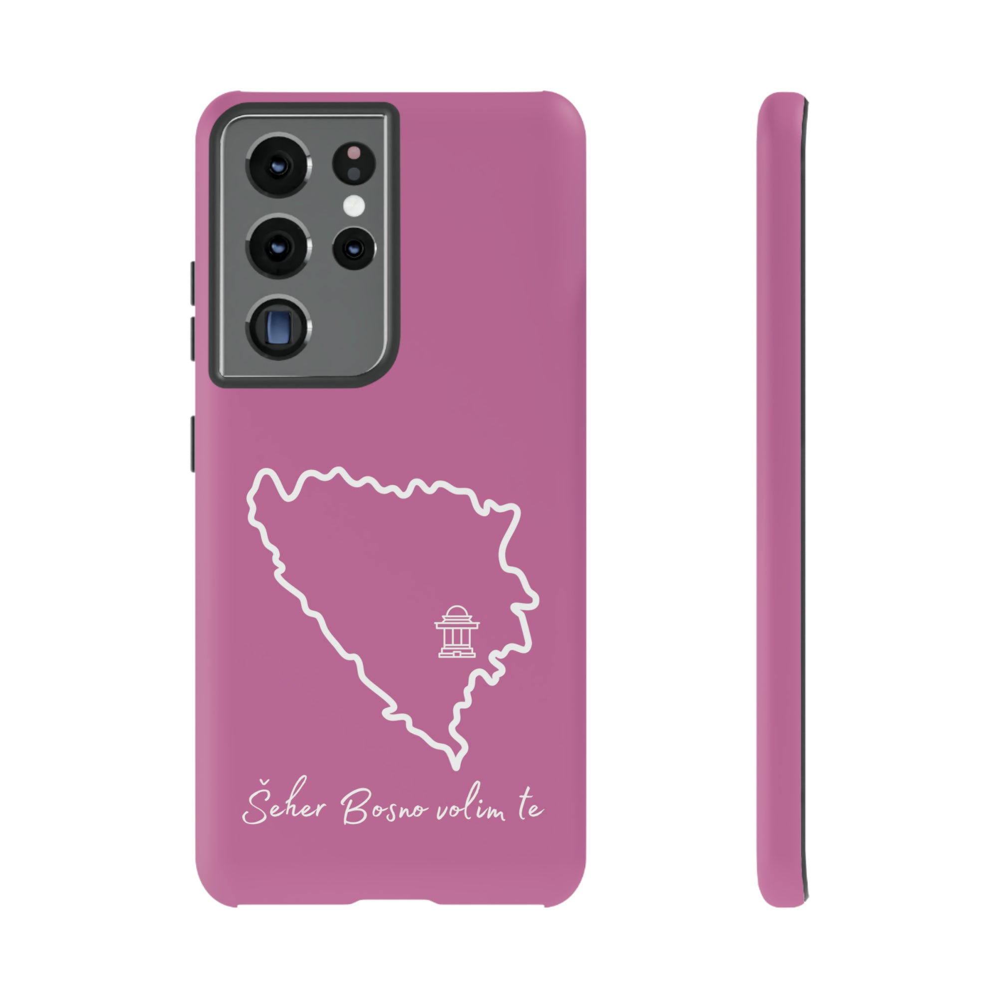 Šeher Bosno Volim Te Phone Case - Light Pink