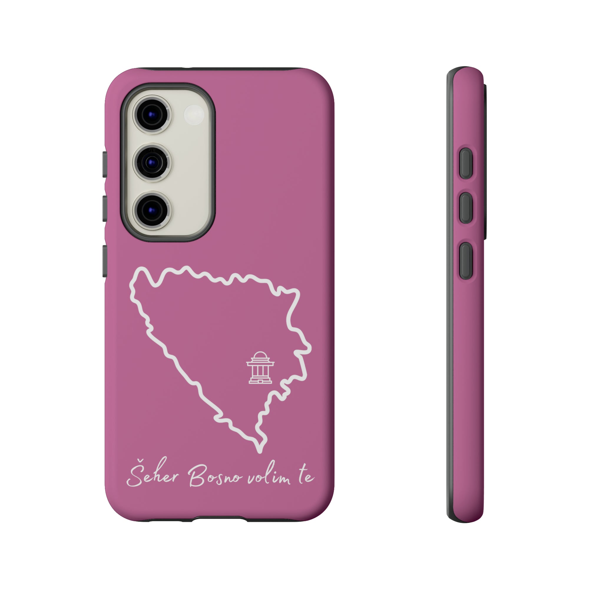 Šeher Bosno Volim Te Phone Case - Light Pink