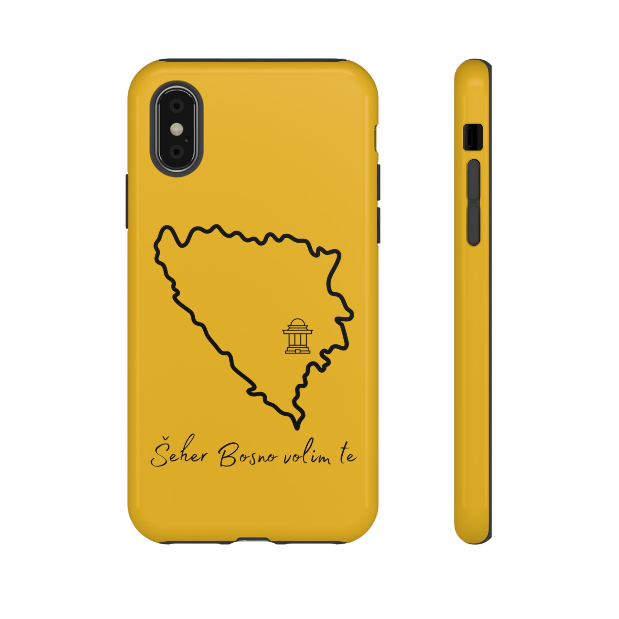 Šeher Bosno Volim Te Phone Case - Yellow