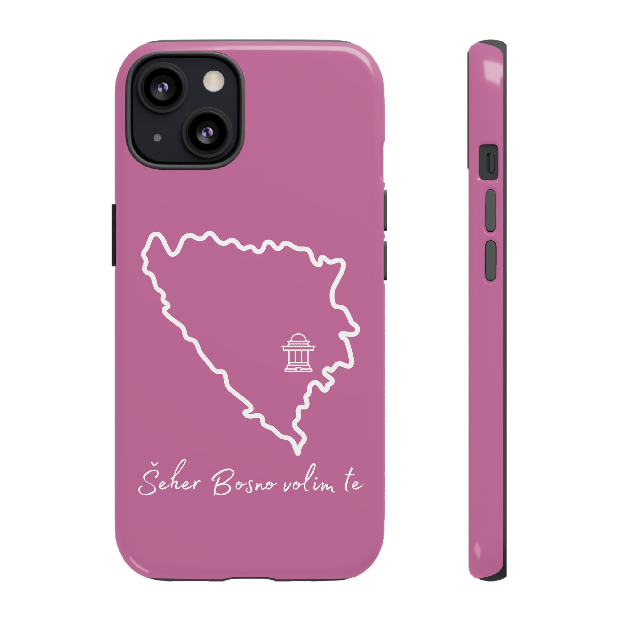 Šeher Bosno Volim Te Phone Case - Light Pink