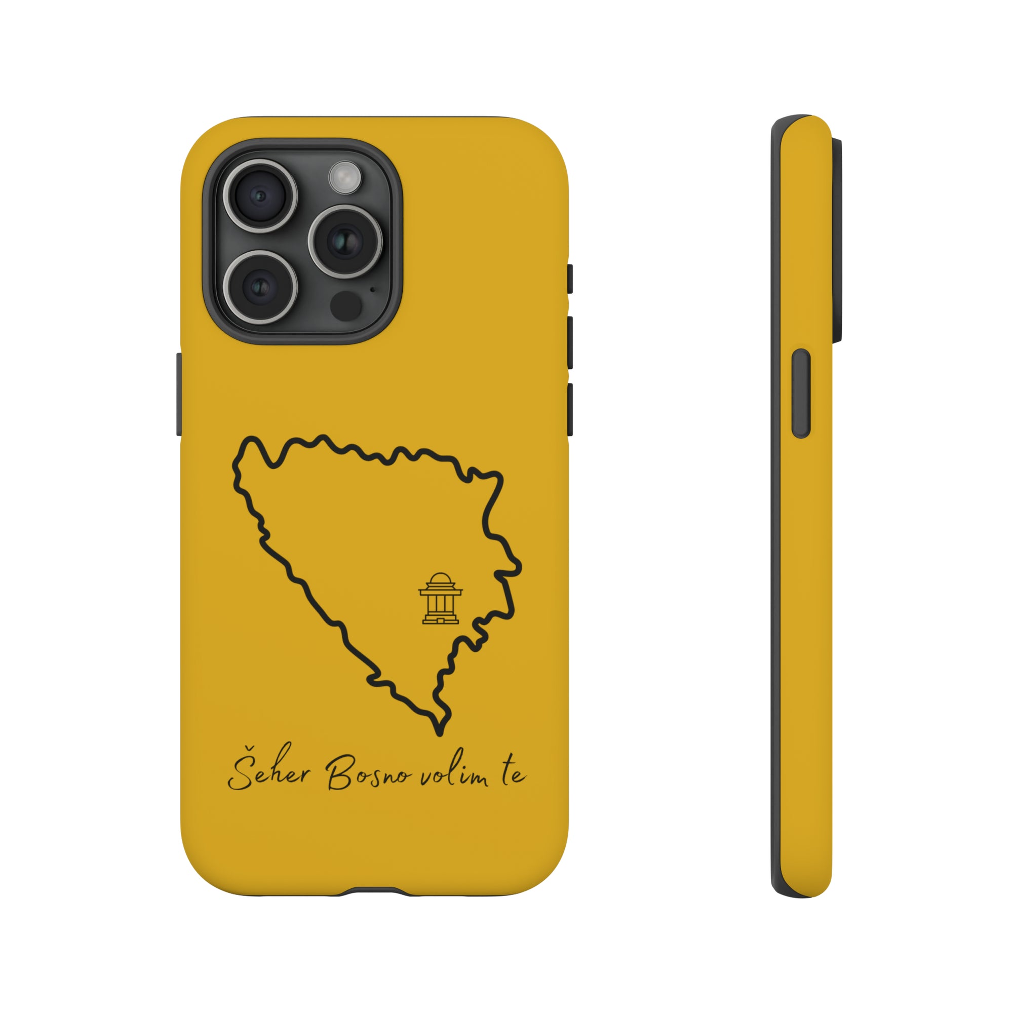 Šeher Bosno Volim Te Phone Case - Yellow