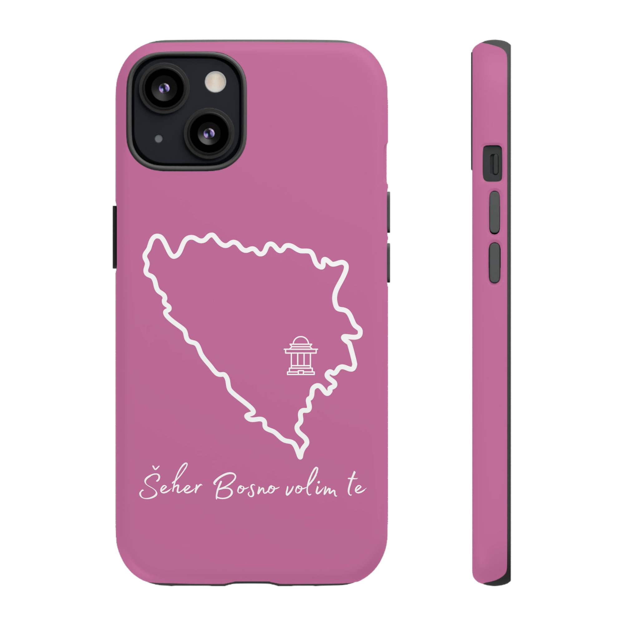 Šeher Bosno Volim Te Phone Case - Light Pink