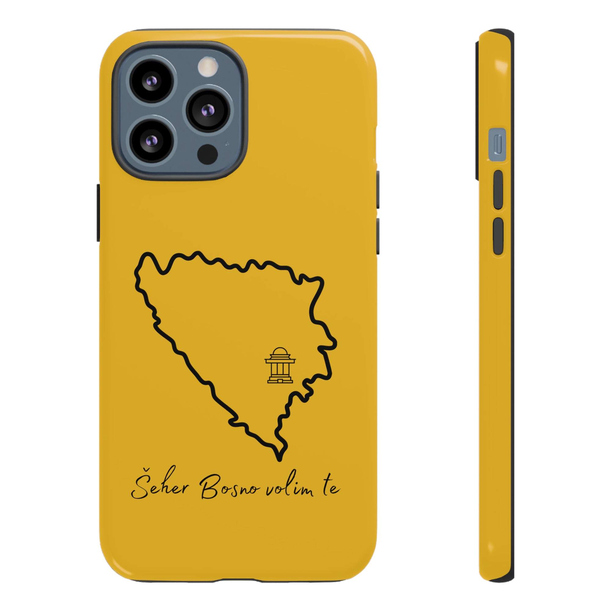 Šeher Bosno Volim Te Phone Case - Yellow