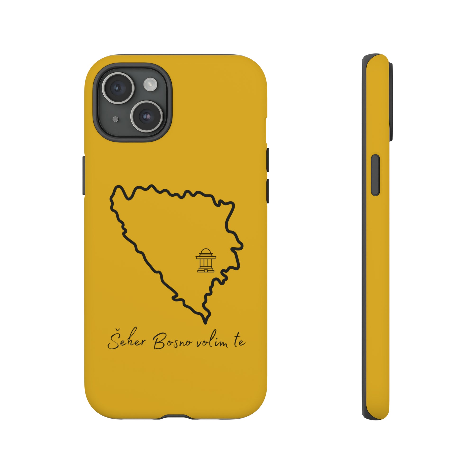 Šeher Bosno Volim Te Phone Case - Yellow