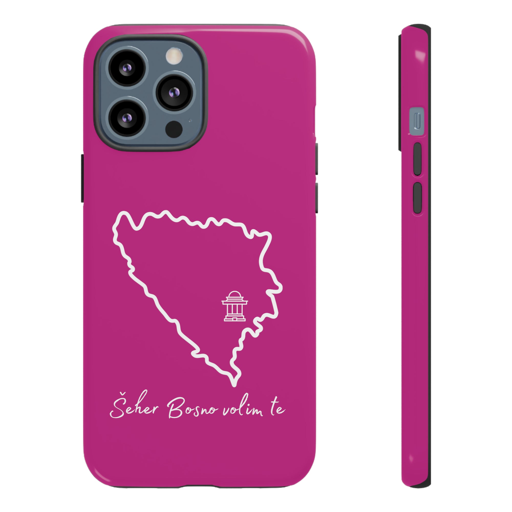 Šeher Bosno Volim Te Phone Case - Pink